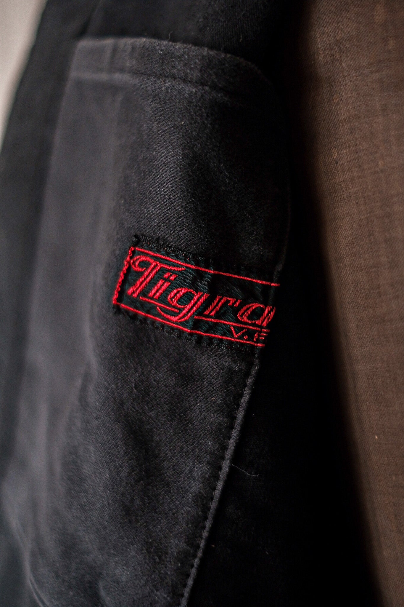 【~40's】French Vintage Black Moleskin Work Jacket