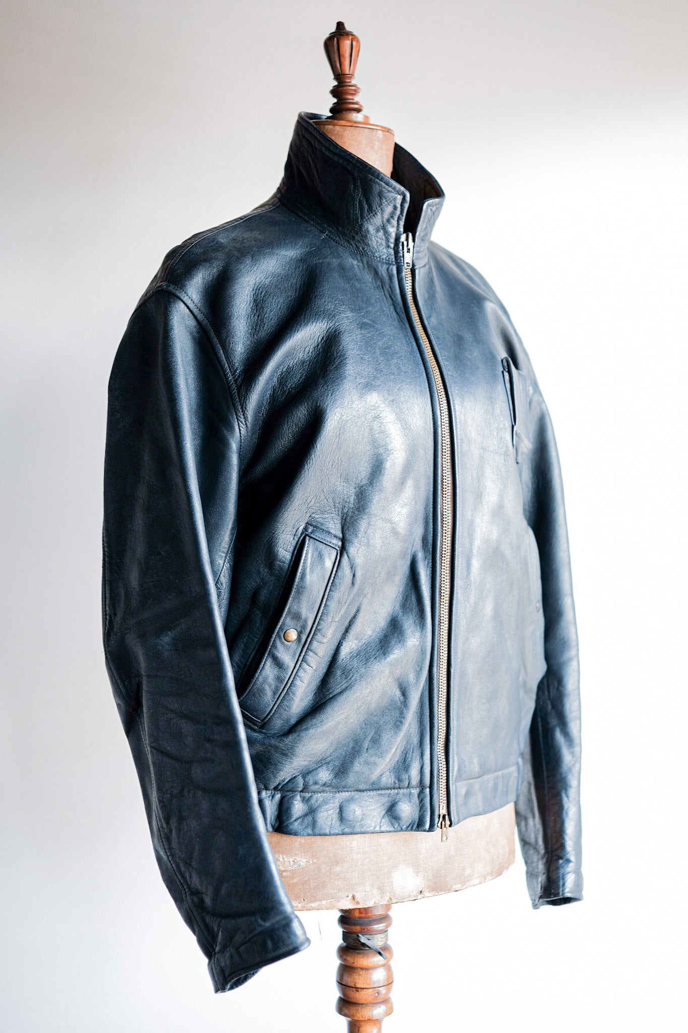 【~70's】French Air Force Pilot Leather Jacket