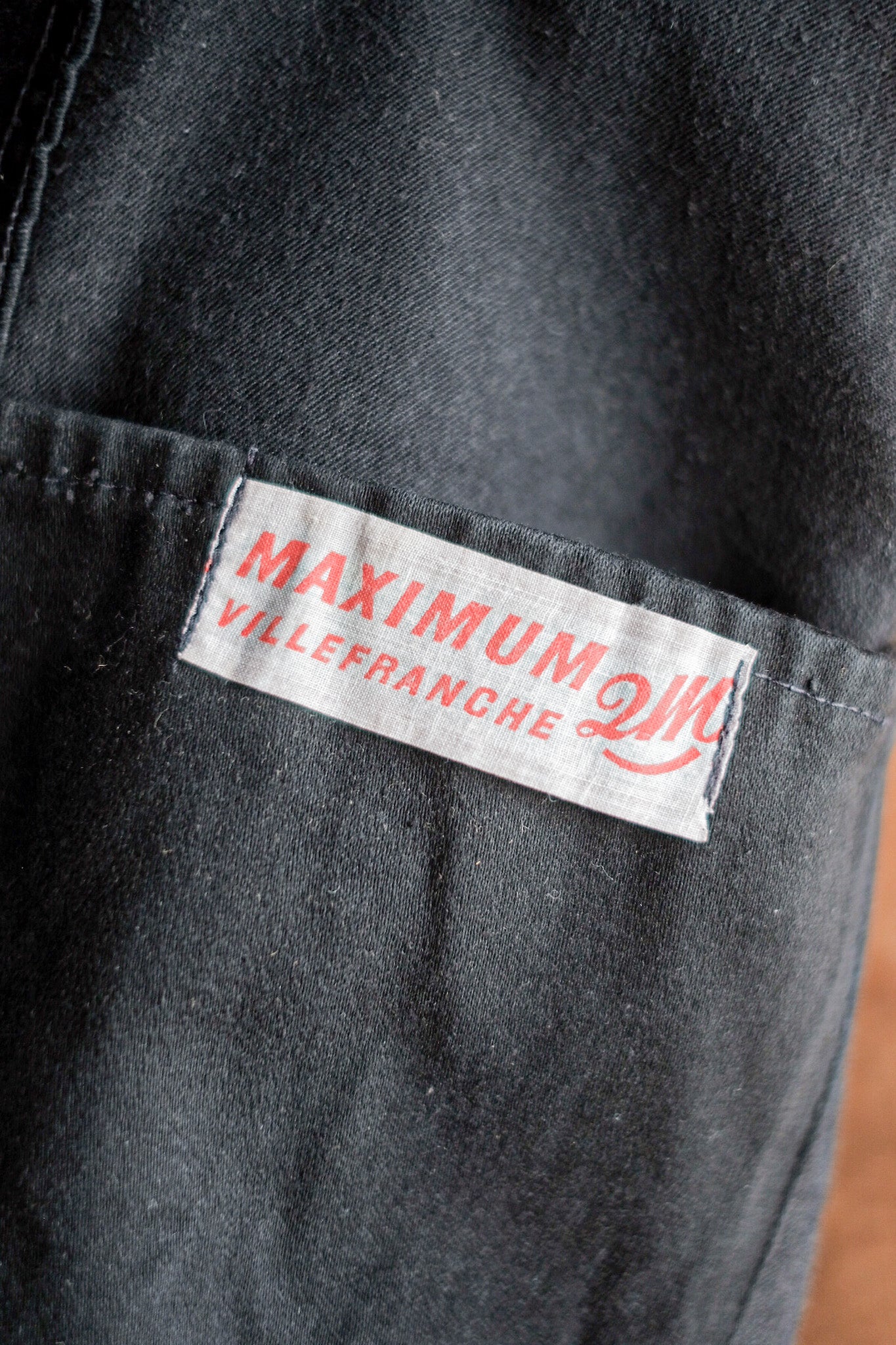 【~60's】French Vintage Black Moleskin Work Jacket