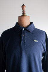 [~ 80's] Chemise Lacoste L/S Polo Size.5 "Navy"