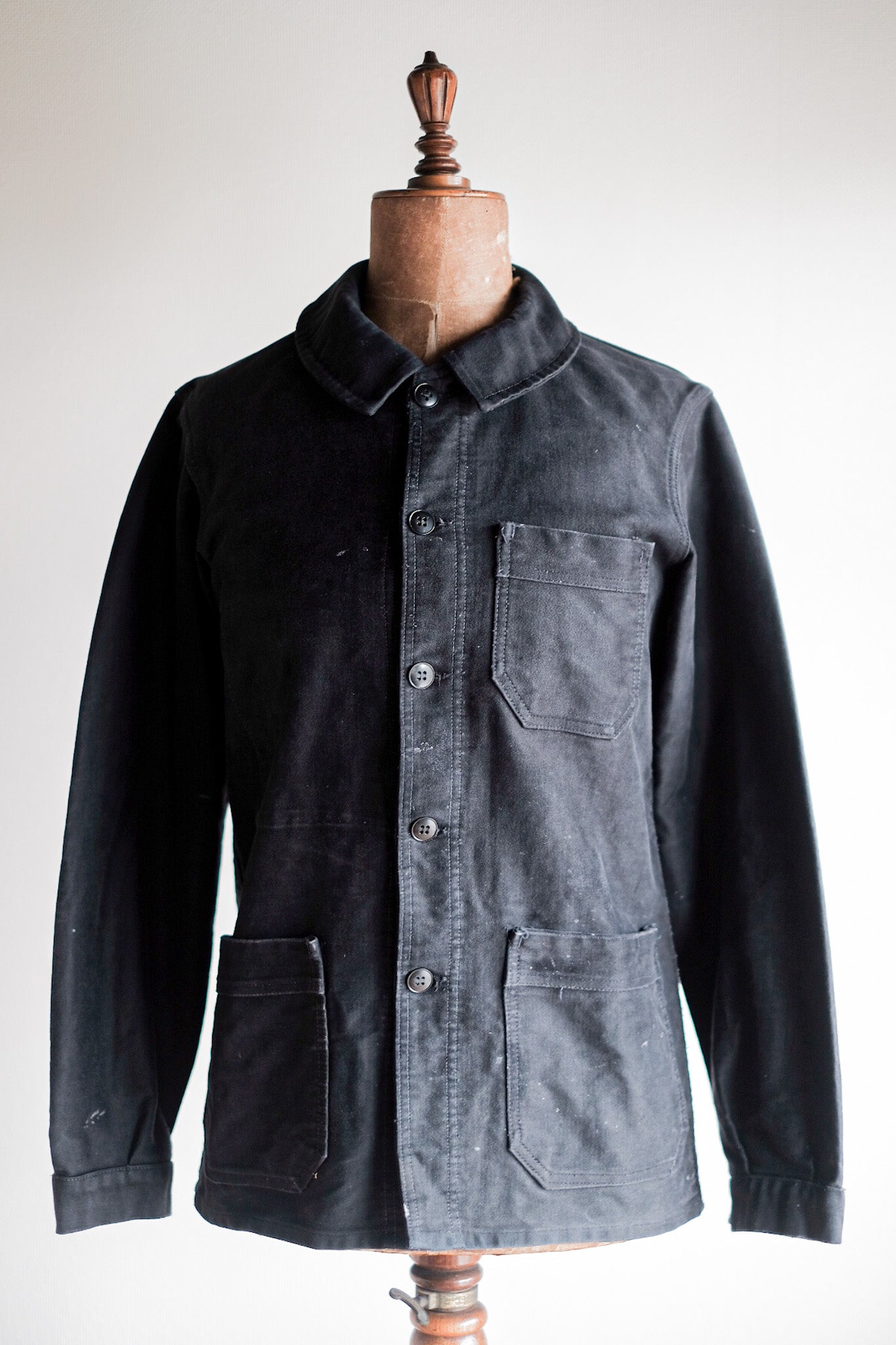 ［~60's］French Vintage Black Moleskin Work Jacket