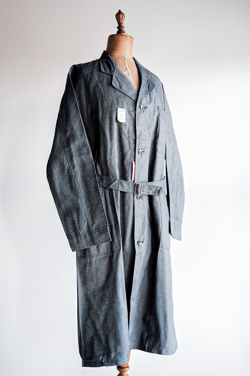 【~40's】French Vintage Black Chambray Atelier Coat “Dead Stock”
