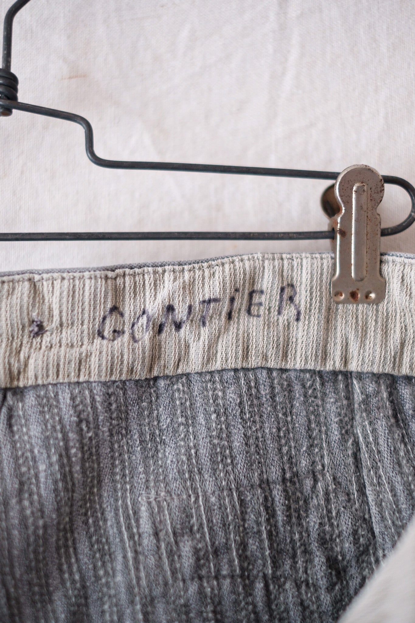 [~ 40's] French Vintage Cotton Stripe Work Pants