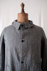 【~40's】French Vintage Black Chambray Work Coat