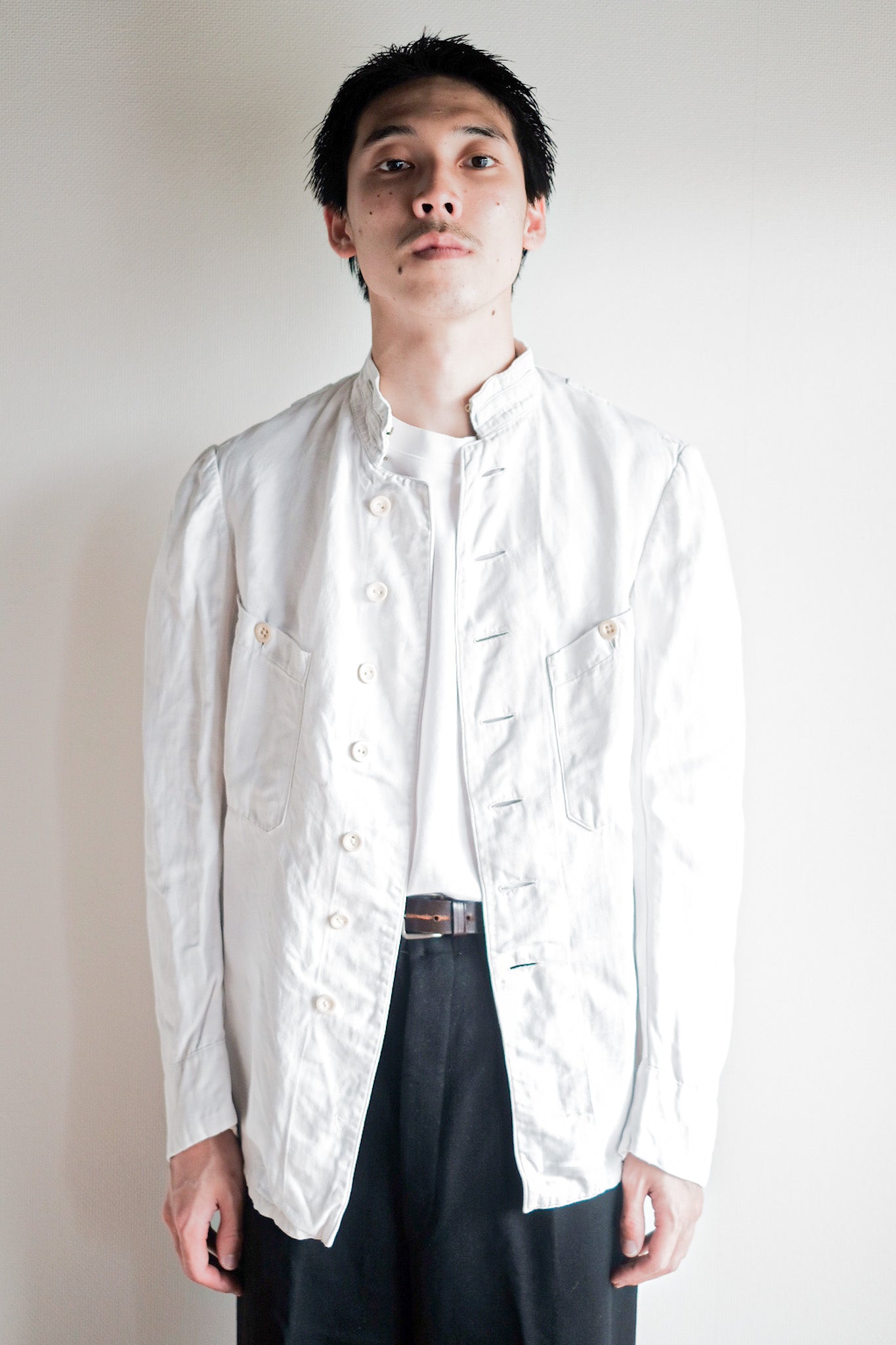 [~ 20's] French Army Cotton Linen Colonial Jacket