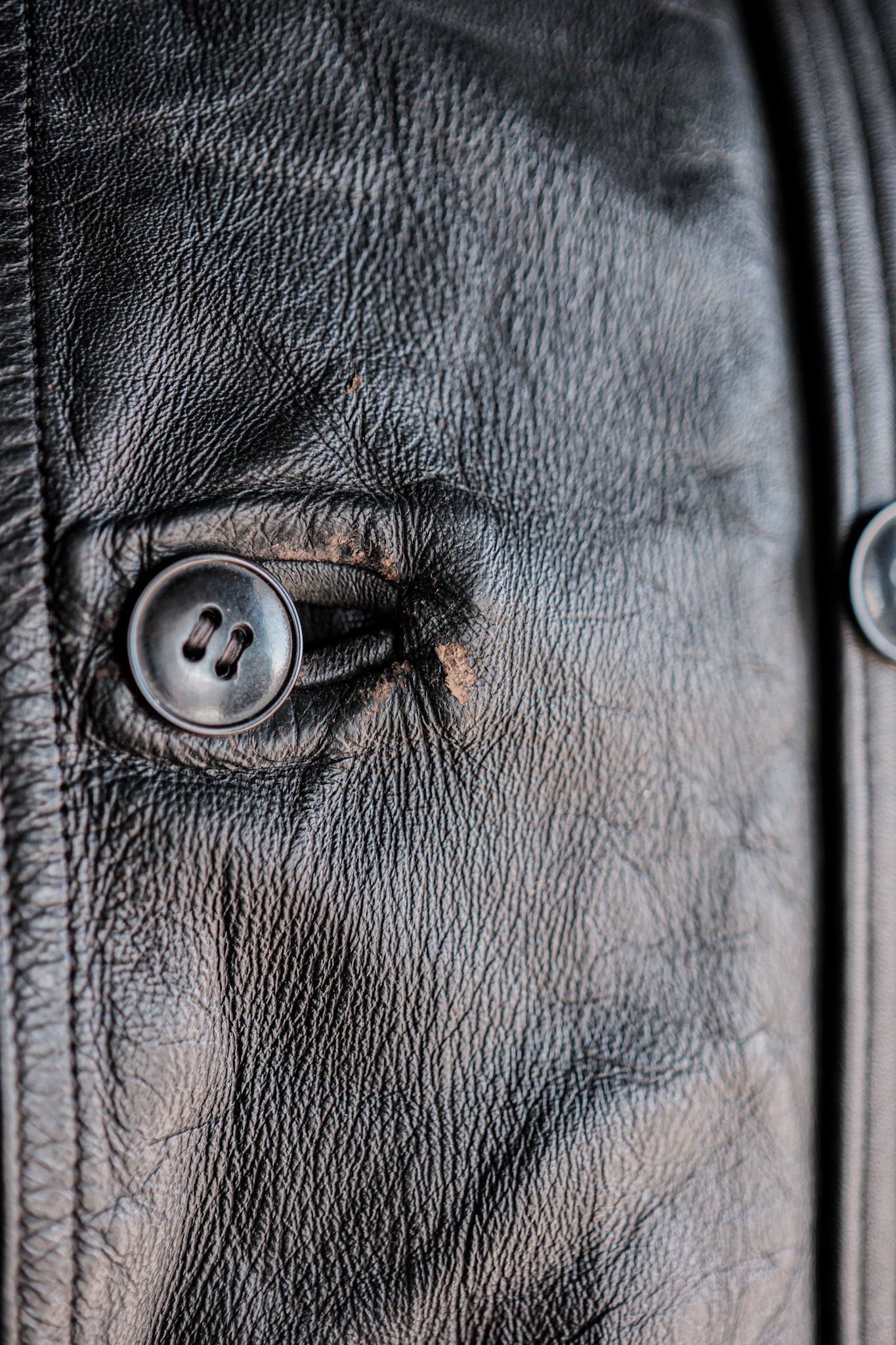 ［~50's］French Vintage Le Corbusier Leather Work Jacket "Wool Collar"