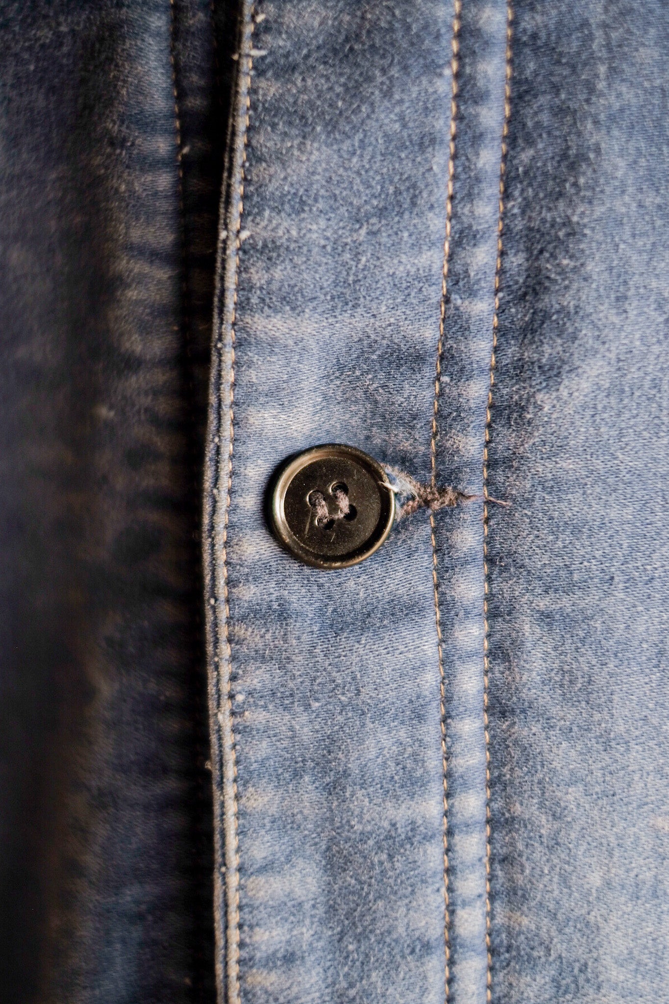［~40's］French Vintage Blue Moleskin Work Jacket