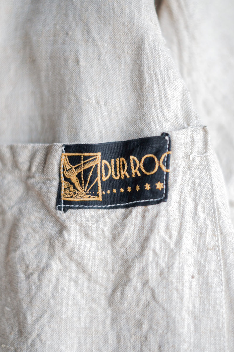 [~ 30's] เสื้อคลุมผ้าลินินวินเทจฝรั่งเศส