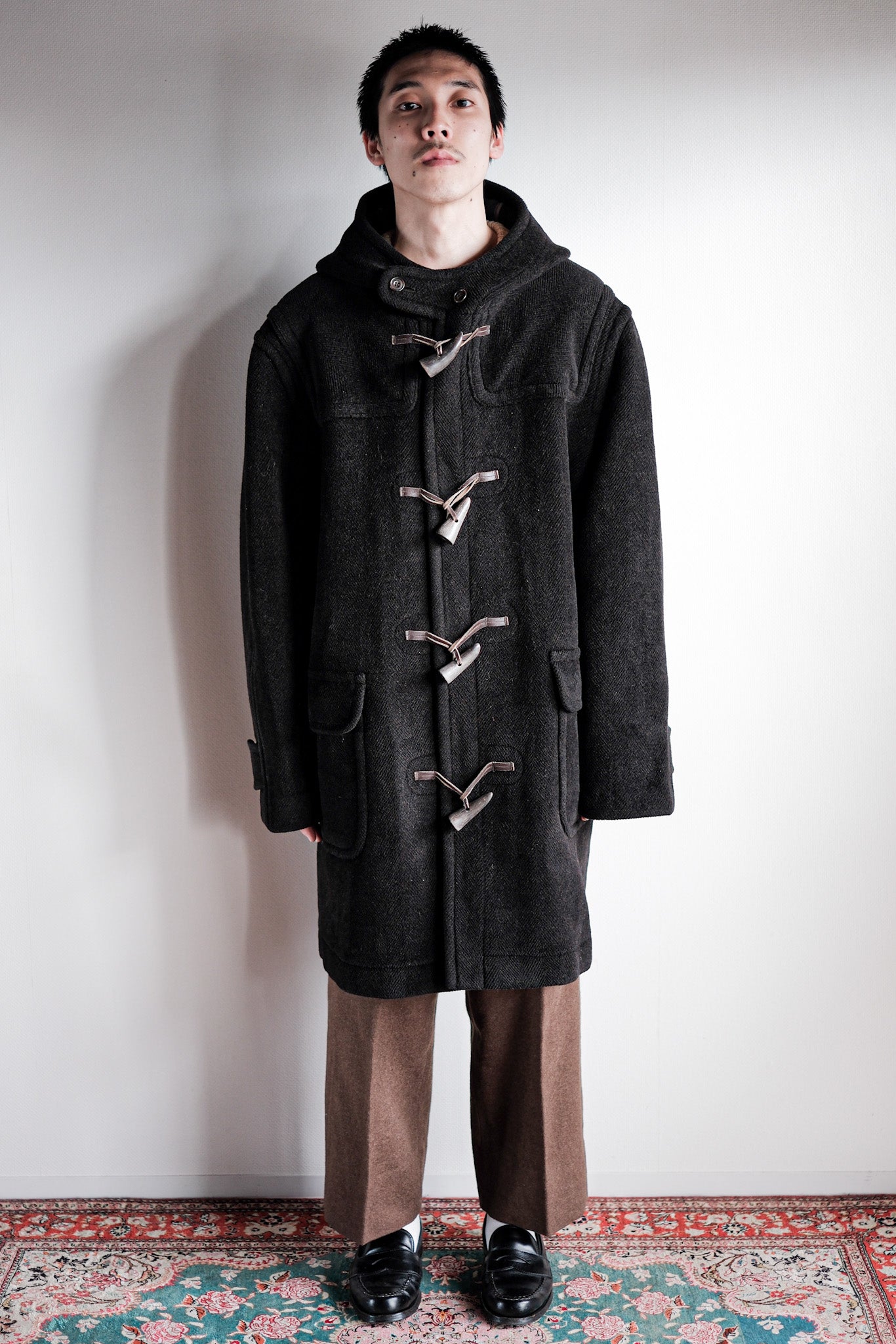 【~90's】Old INVERTERE Wool Duffle Coat "Moorbrook"