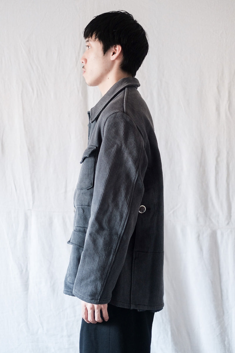 【~50's】French Vintage Gray Cotton Pique Hunting Jacket