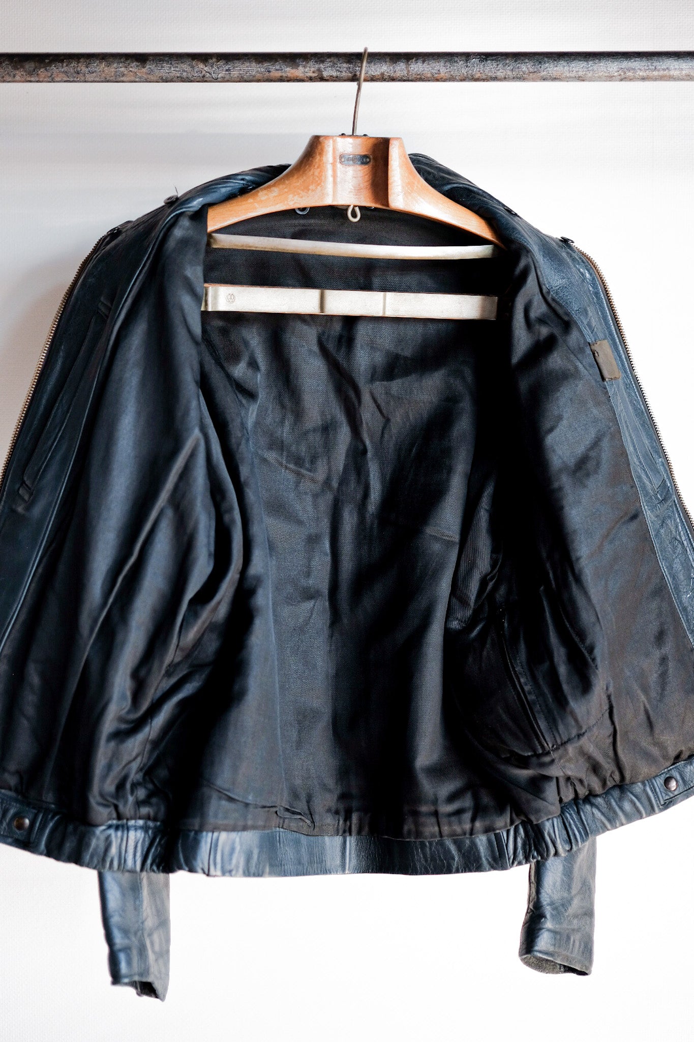 【~70's】French Air Force Pilot Leather Jacket
