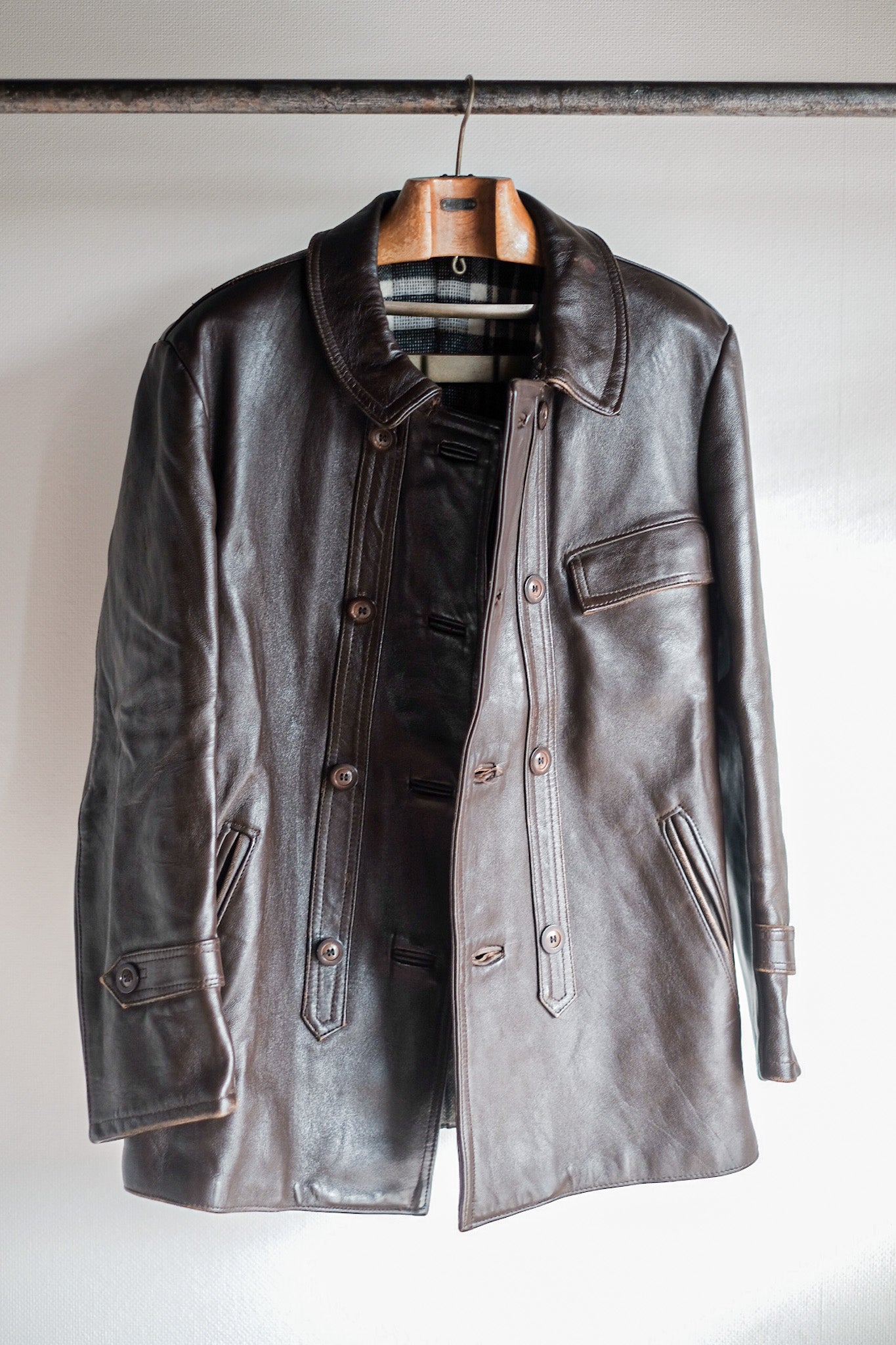 60's] French Vintage Le Corbusier Leather Work Jacket