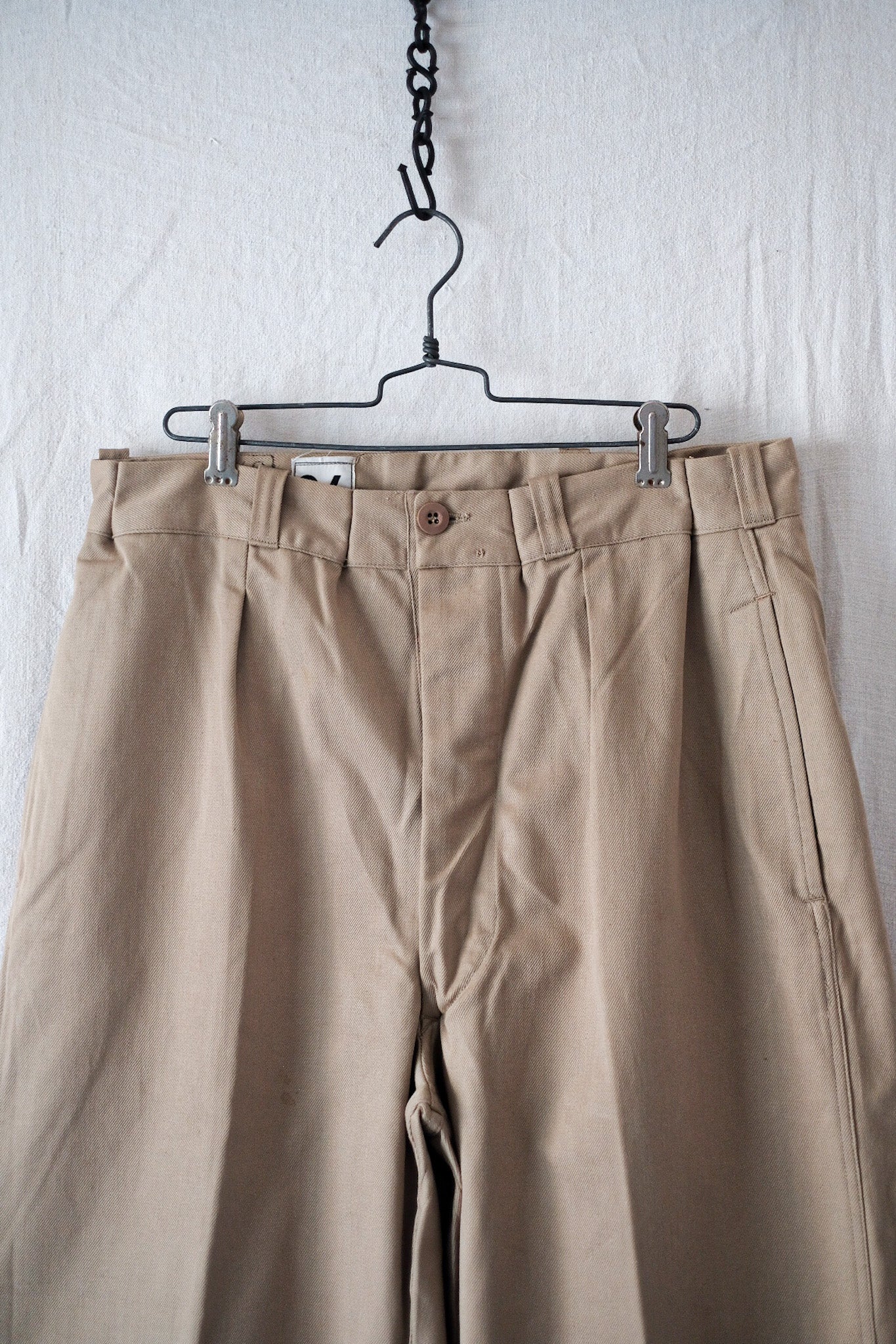 60's] French Army M52 CHINO TROUSERS SIZE.34 