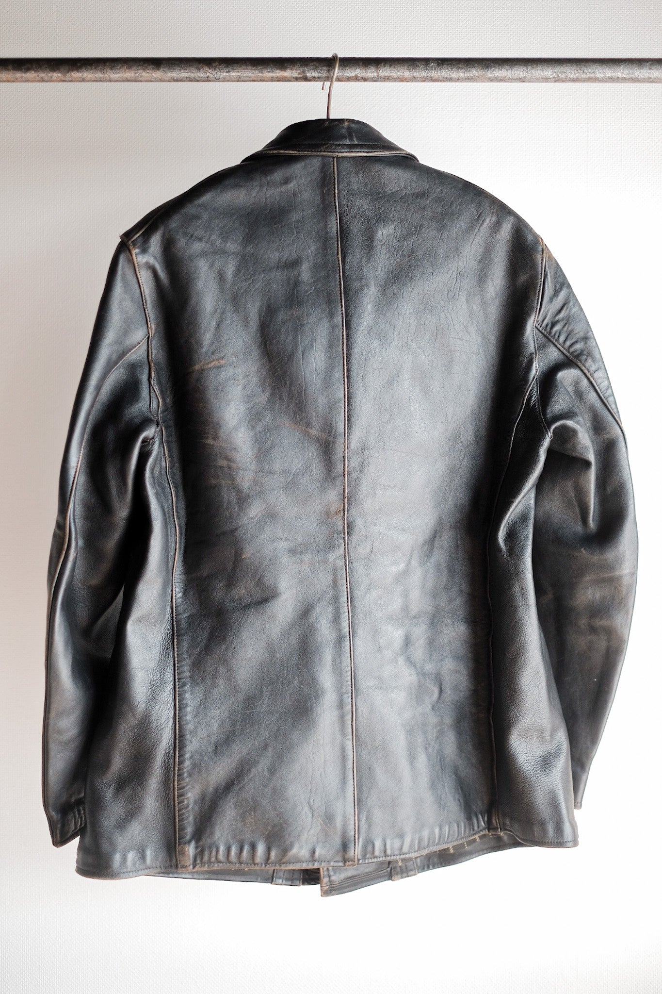[~ 50 년대] 프랑스 빈티지 LE Corbusier 가죽 작업 재킷