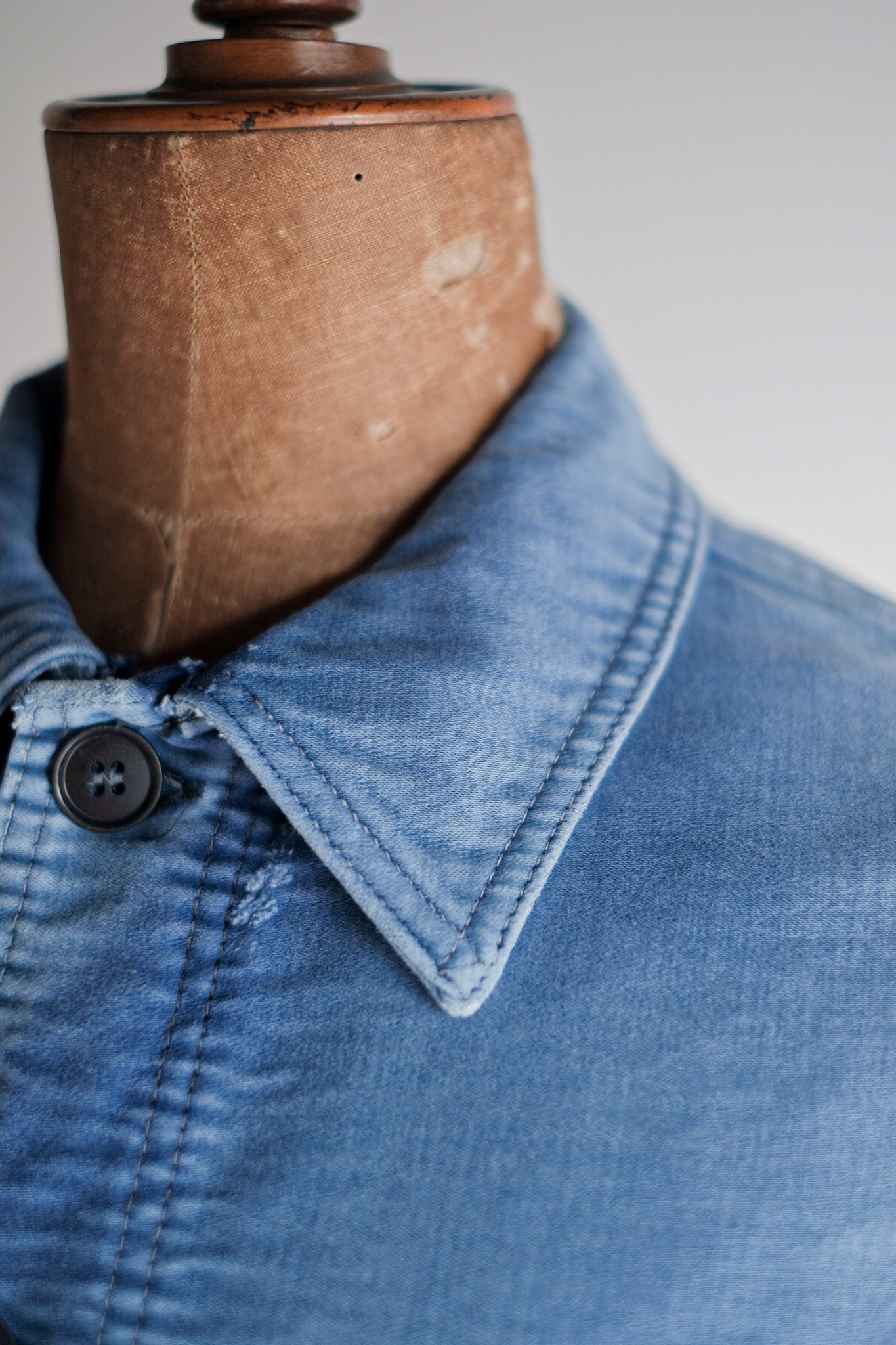 ［~50's］French Vintage Blue Moleskin Work Jacket "Le Mont St. Michel"