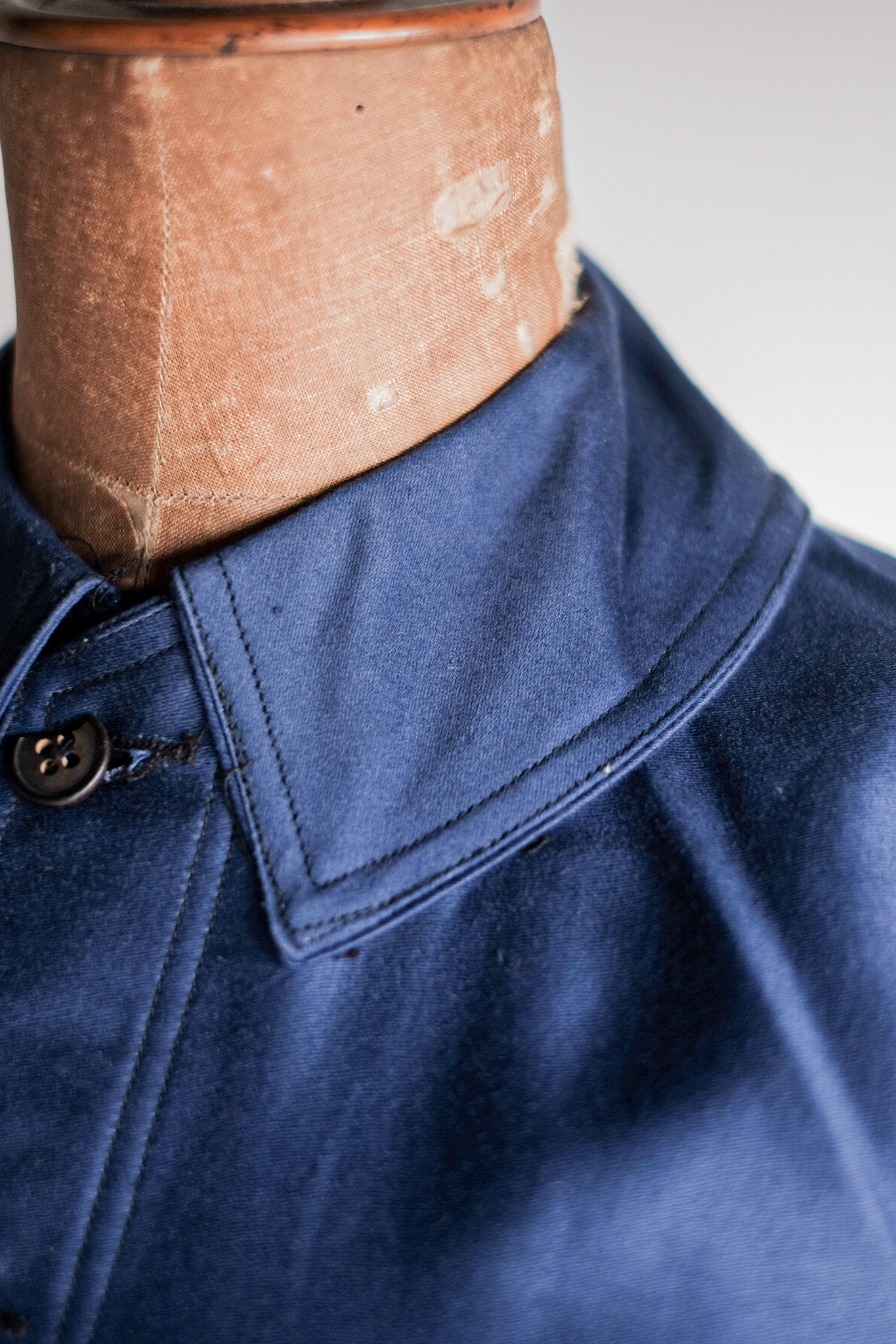 ［~40's］French Vintage Blue Moleskin Work Jacket "Dead Stock"