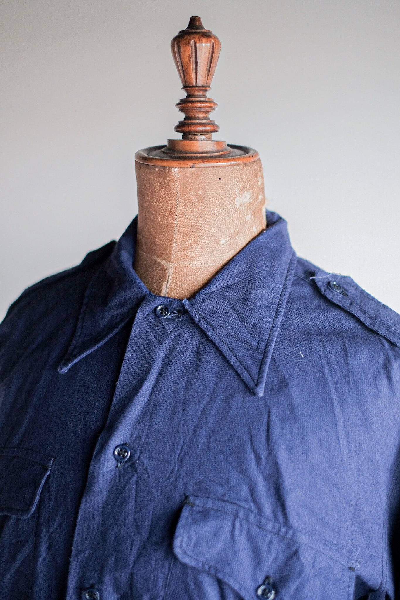 [〜50年代]法國空軍靛藍梅蒂斯襯衫“死股”