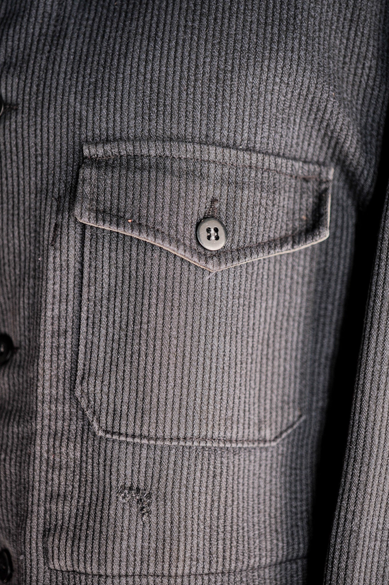 ［~60's］French Vintage Blue Gray Cotton Pique Hunting Jacket