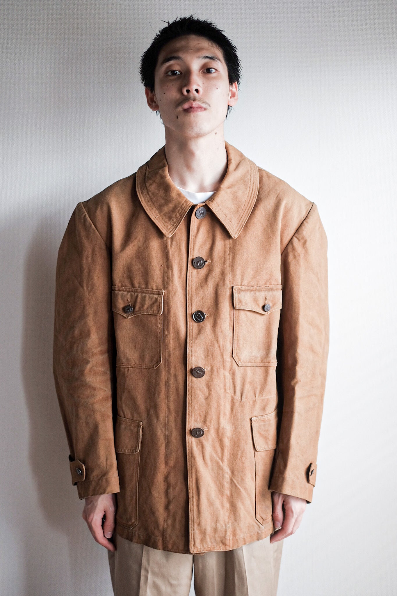 [~ 30's] French Vintage Cotton Hunting Jacket