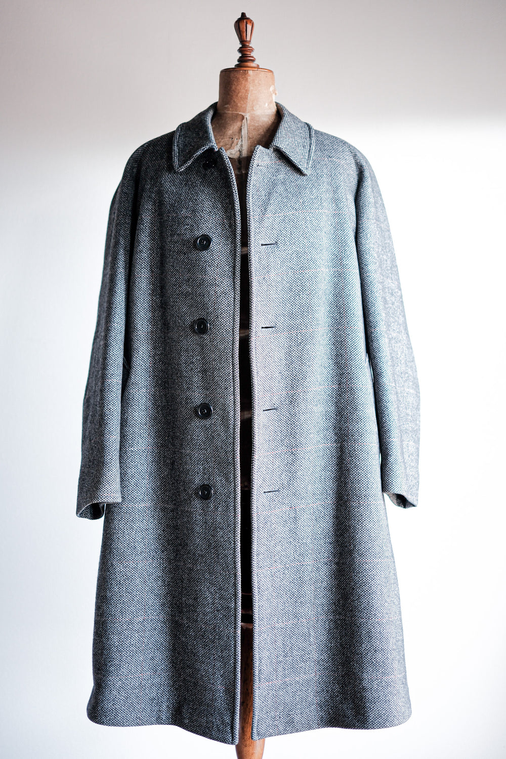 ［~70's］Vintage Aquascutum Single Raglan Balmacaan Coat "SCOTTISH TWEED"