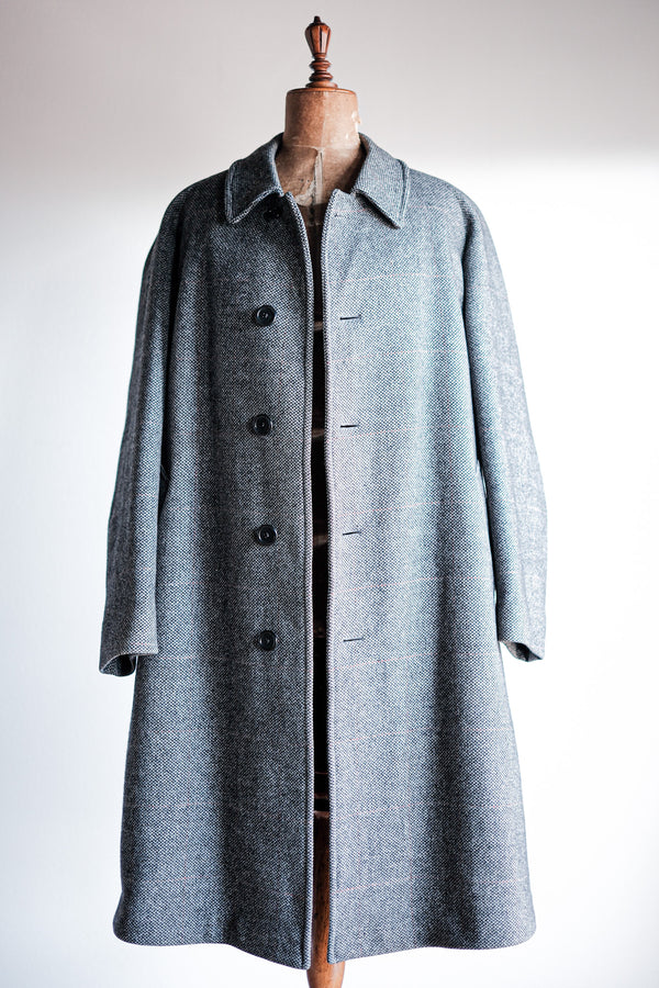[~ 70's] Vintage Aquascutum Single Raglan Balmacaan Coat "Scottish Tweed"
