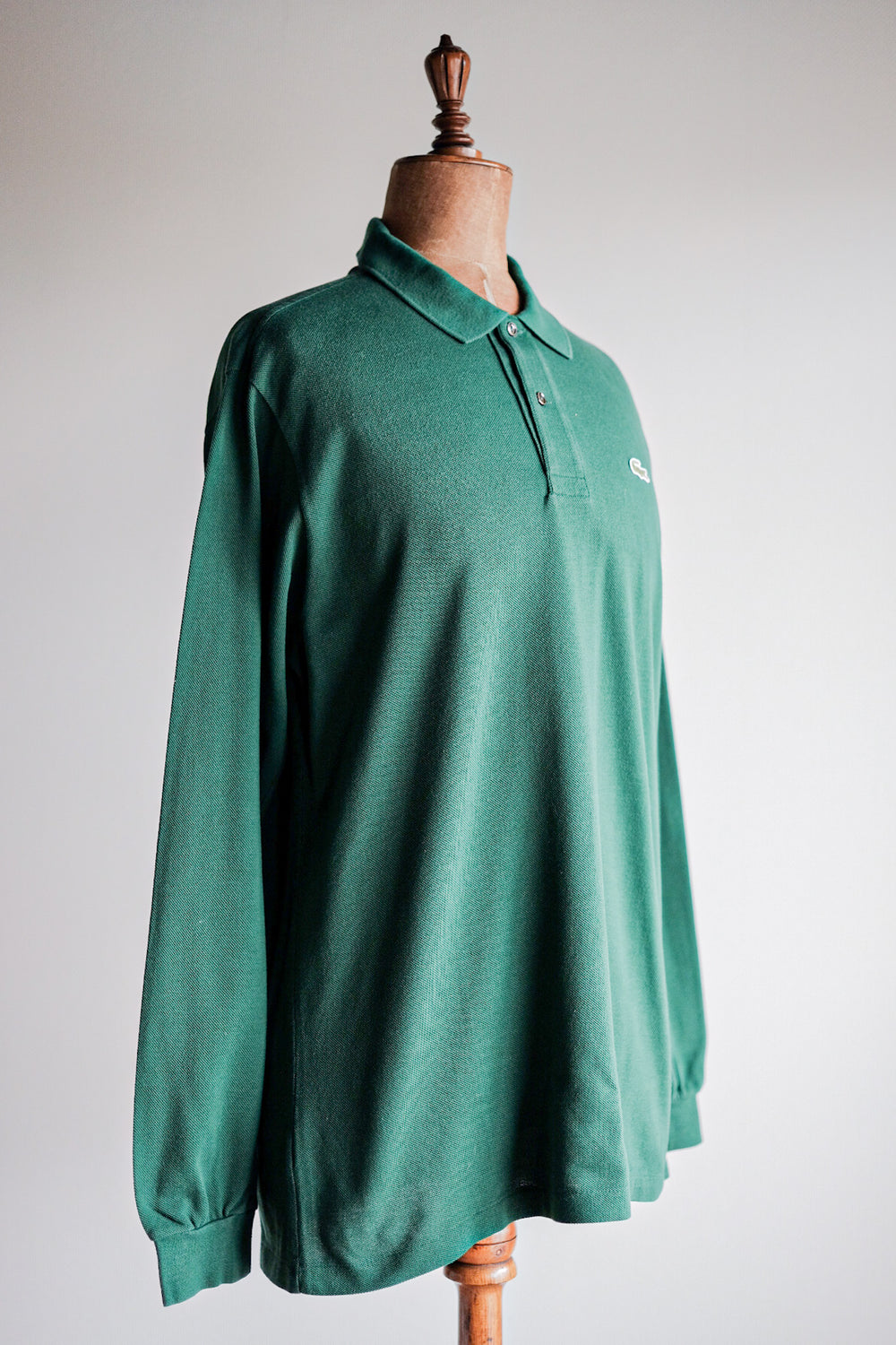 【~80's】CHEMISE LACOSTE L/S Polo Shirt Size.5 "Forest Green"