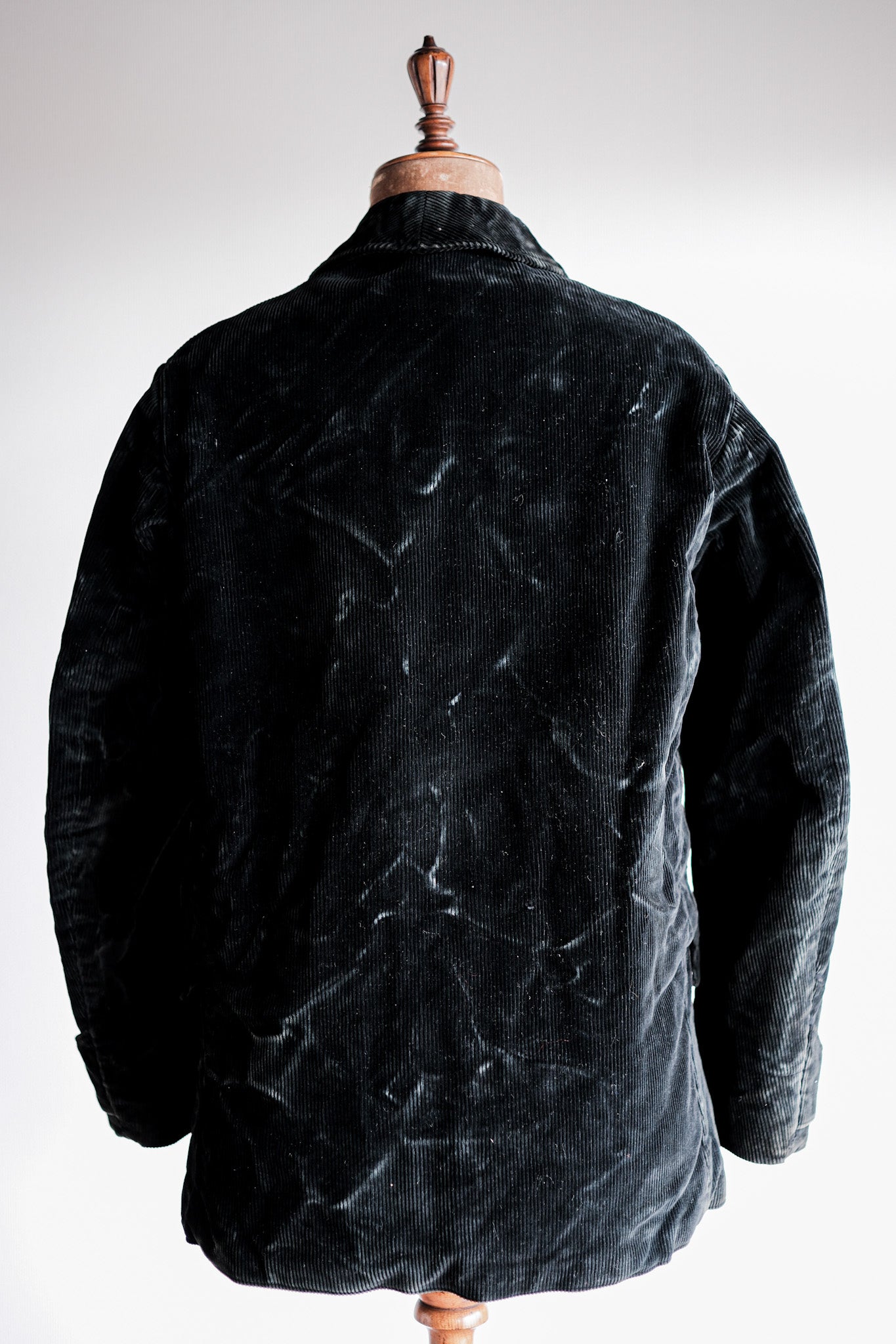 [〜40年代]法國復古黑色燈芯絨狩獵夾克