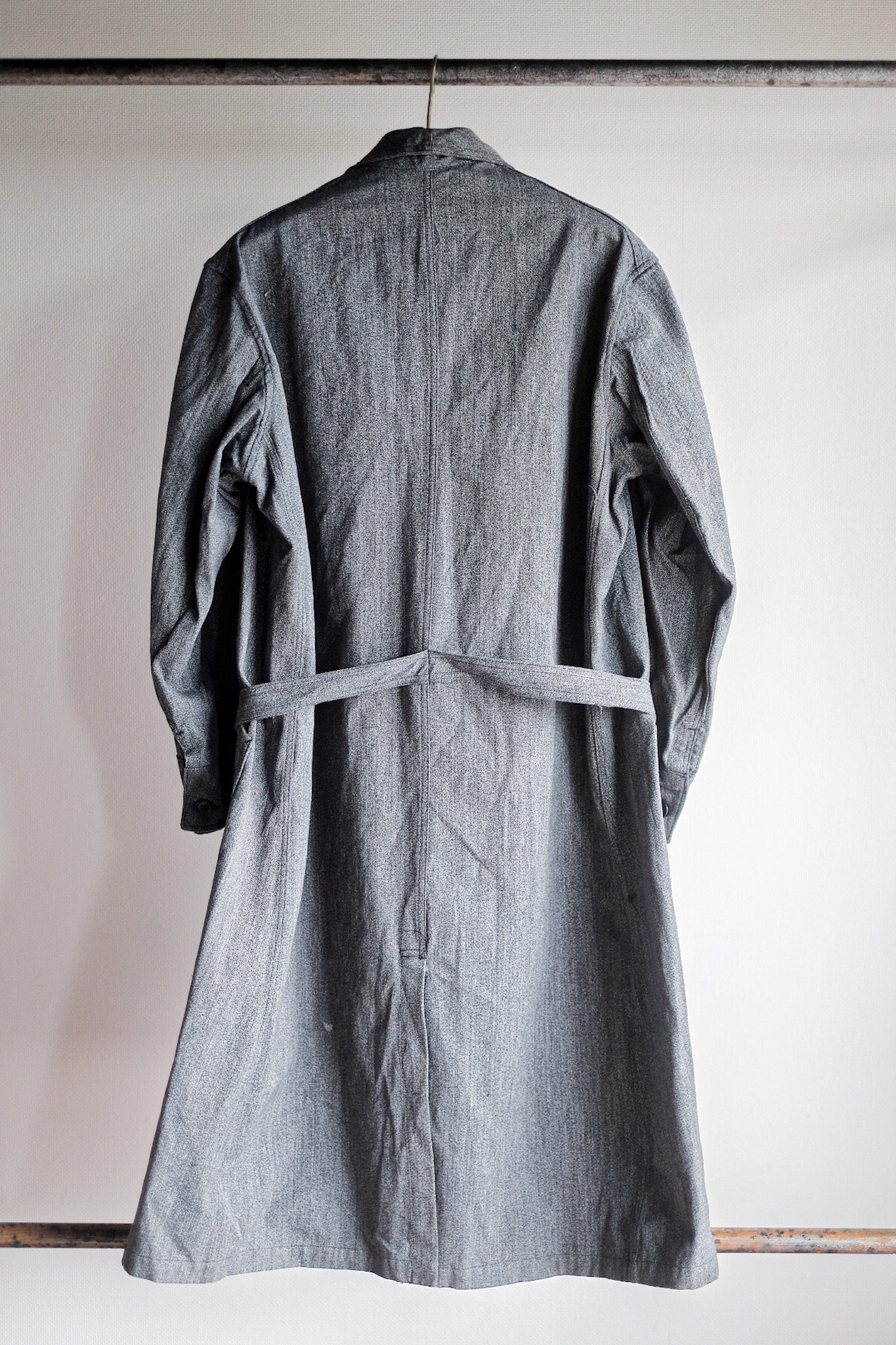 ［~50's］French Vintage PTT Black Chambray Atelier Coat “Dead Stock”