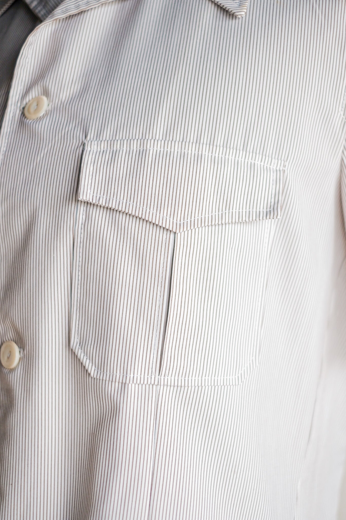 [~ 60's] เสื้อเชิ้ตผ้าฝ้ายของฝรั่งเศสวินเทจวินเทจ