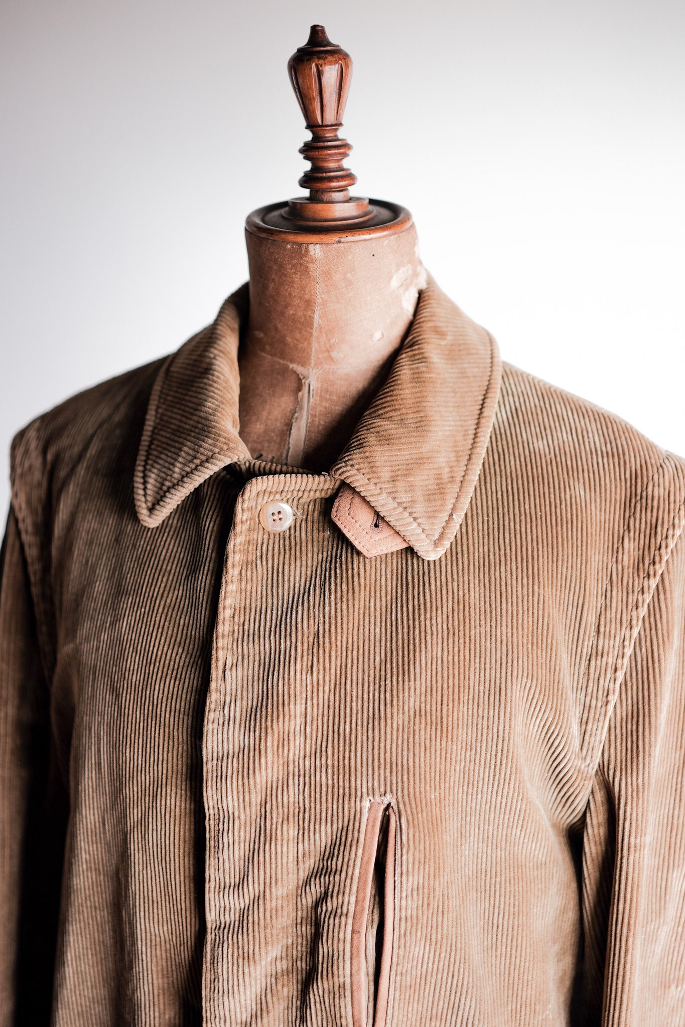 【~80's】Old INVERTERE Brown Corduroy Jacket With Chin Strap
