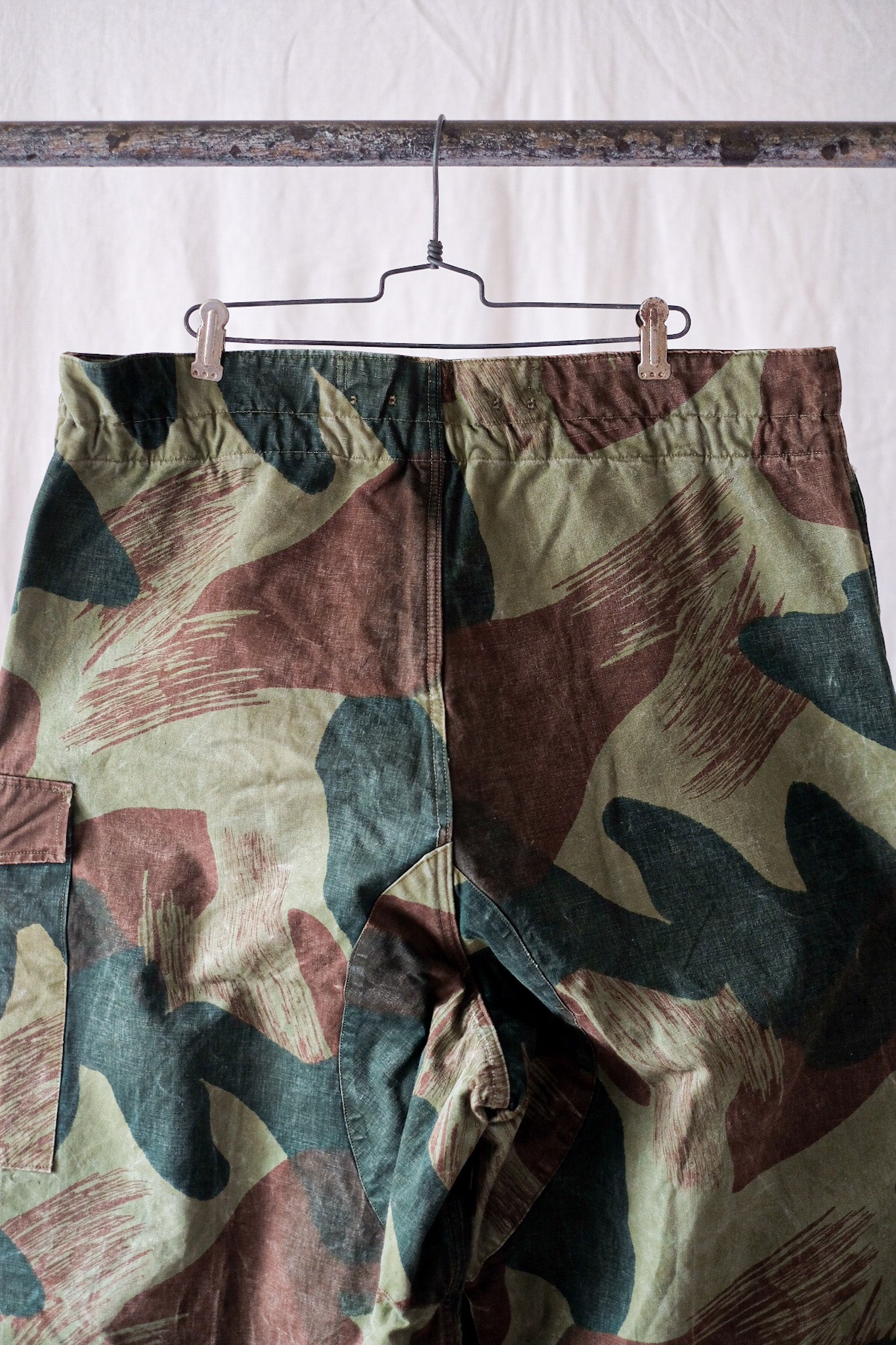 【~50's】Belgium Army Brushstroke Camo Airborne Pant Size.4