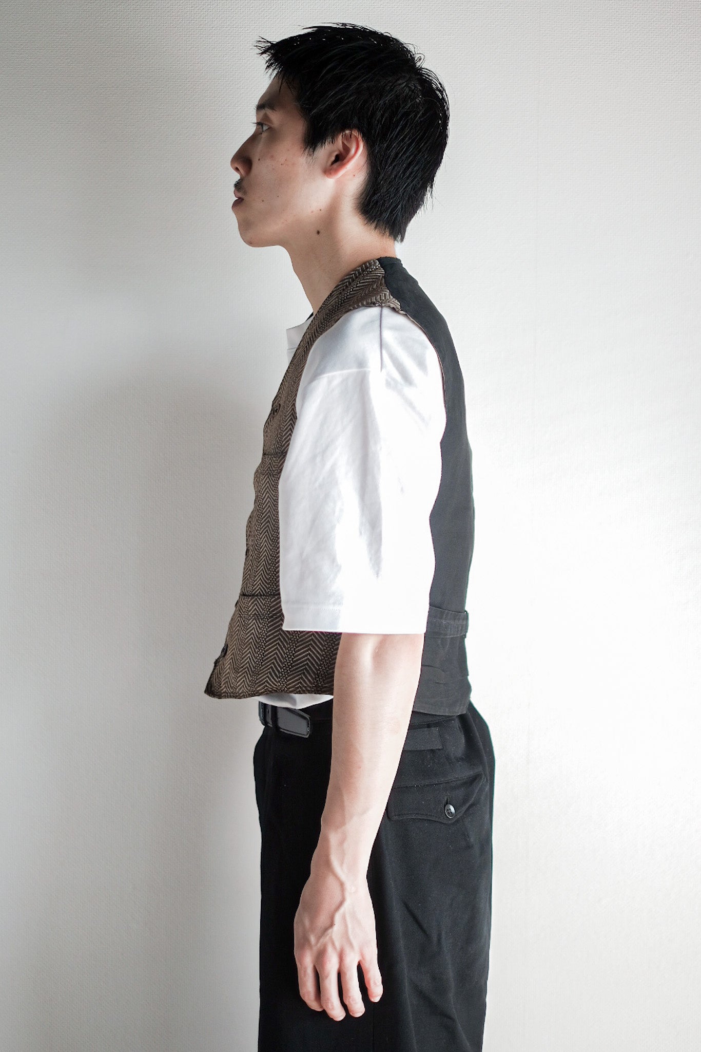【~30's】French Vintage HBT Wool Work Gilet