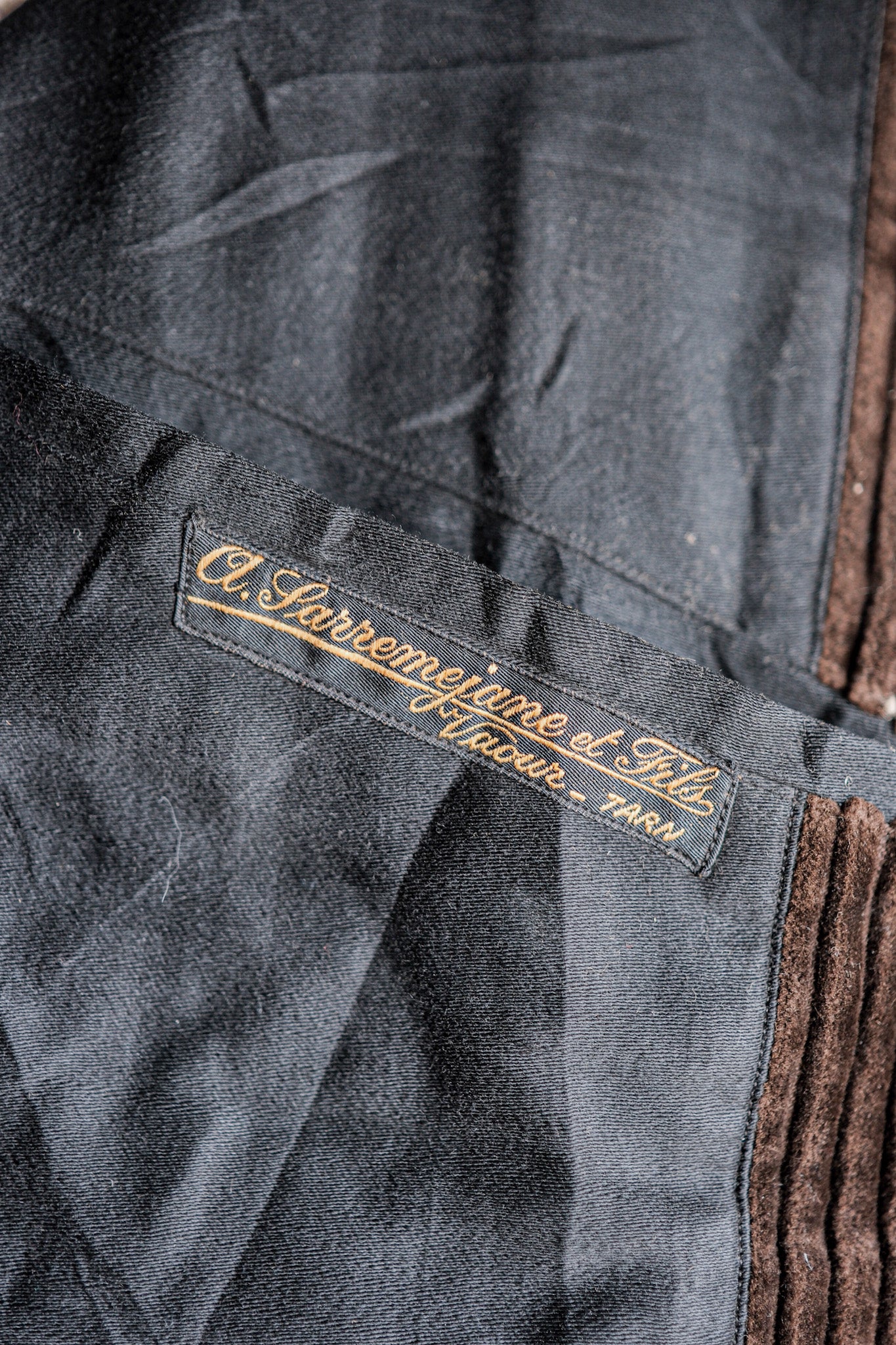 30's】French Vintage Brown Heavy Corduroy Hunting Jacket 