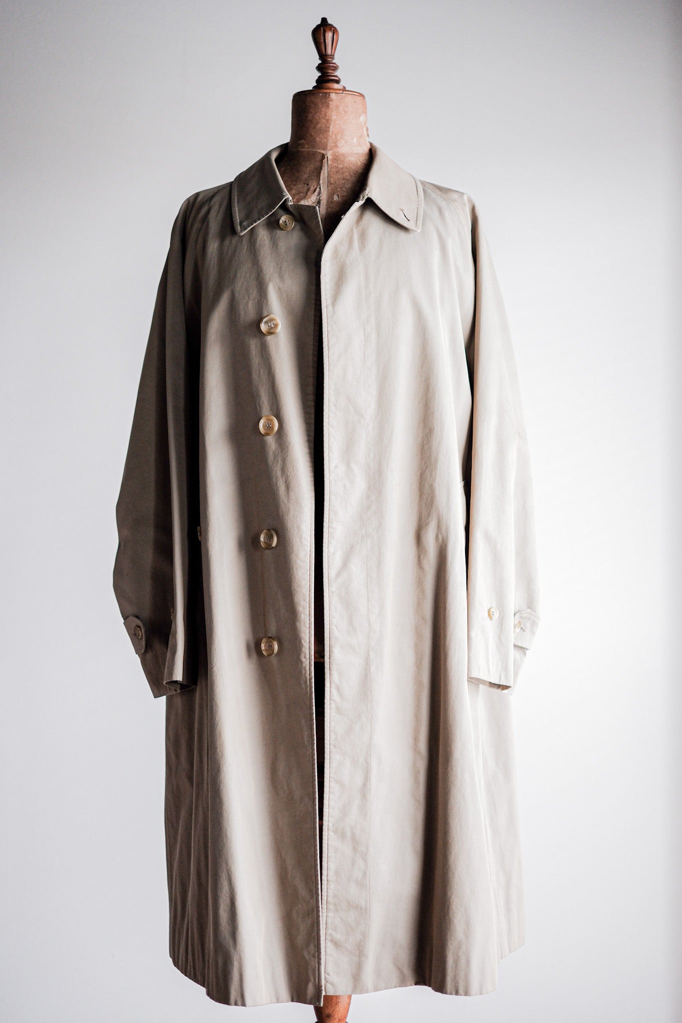 80's] Vintage Burberry's Single Raglan Balmacaan Coat C100 Size.48R