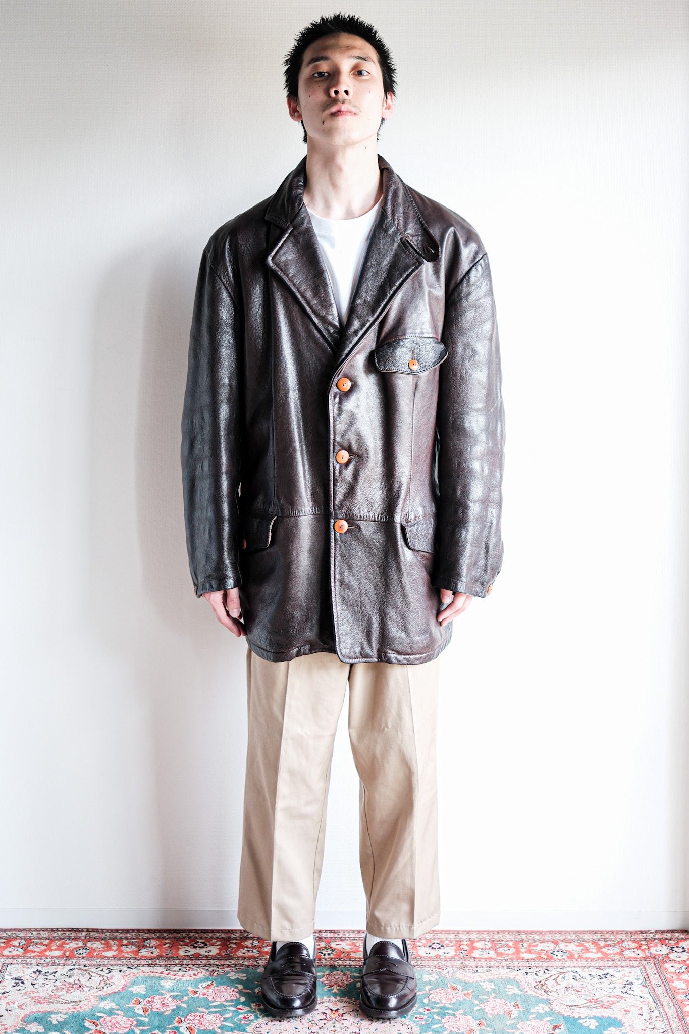 ［~80’s］Old C.P.Company Leather Jacket Size.48