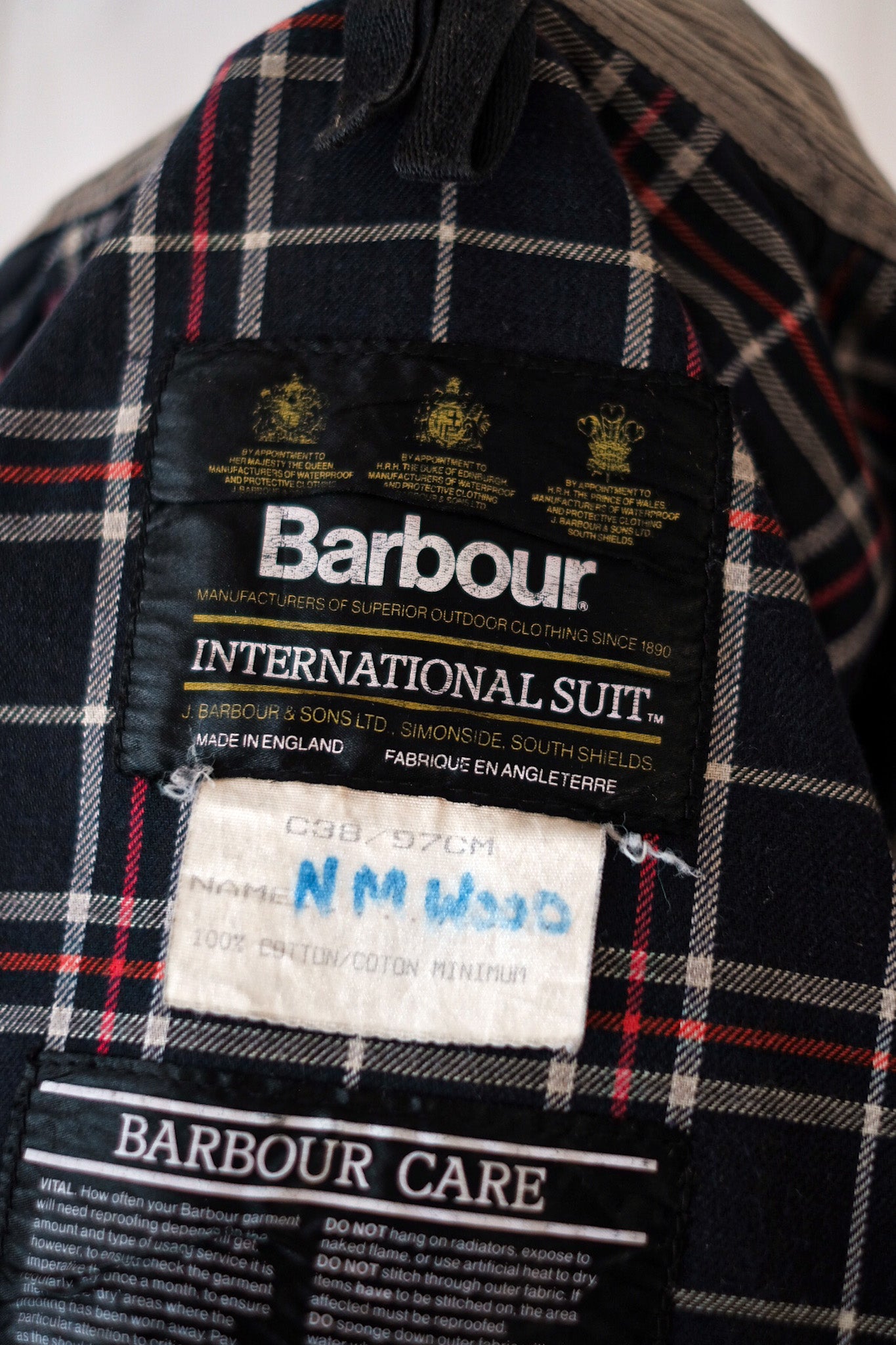 [~ 80's] Barbour vintage "Suit international Modèle OTAN" 3 CREST TAILLE.38