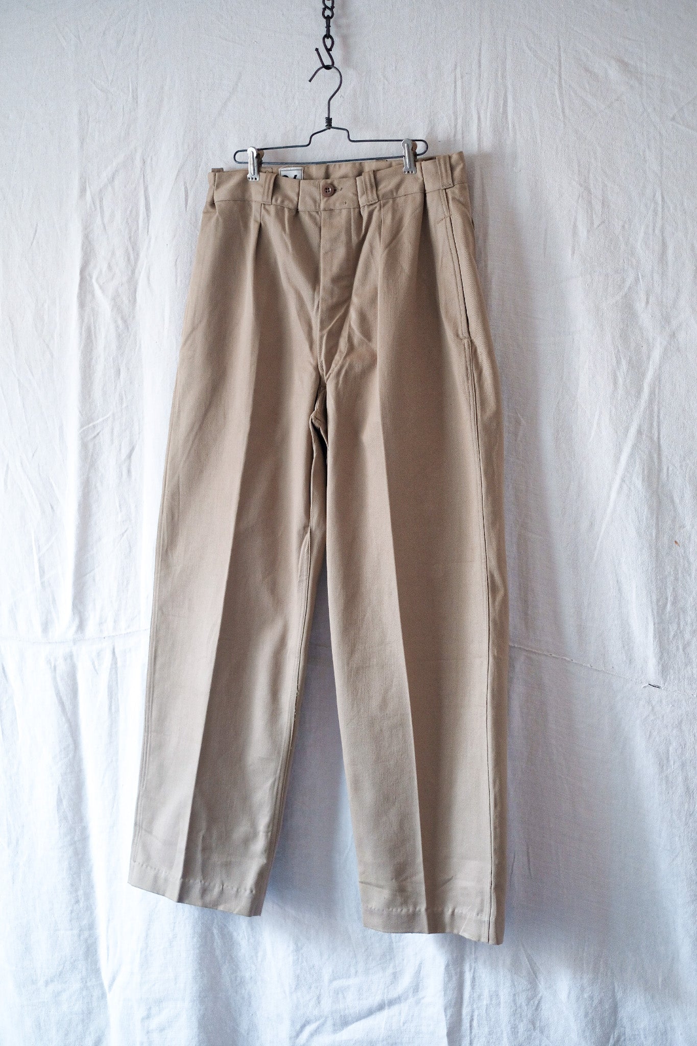 [~ 60's] French Army M52 CHINO TROUSERS SIZE.34 "Dead Stock"