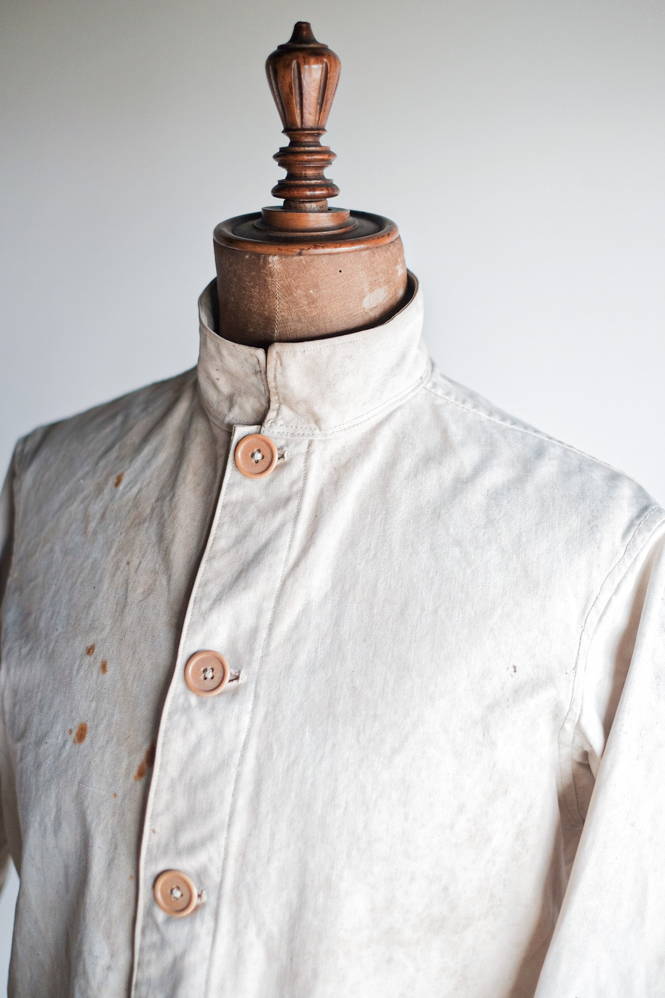 【~30's】French Vintage Stand Collar Linen Jacket