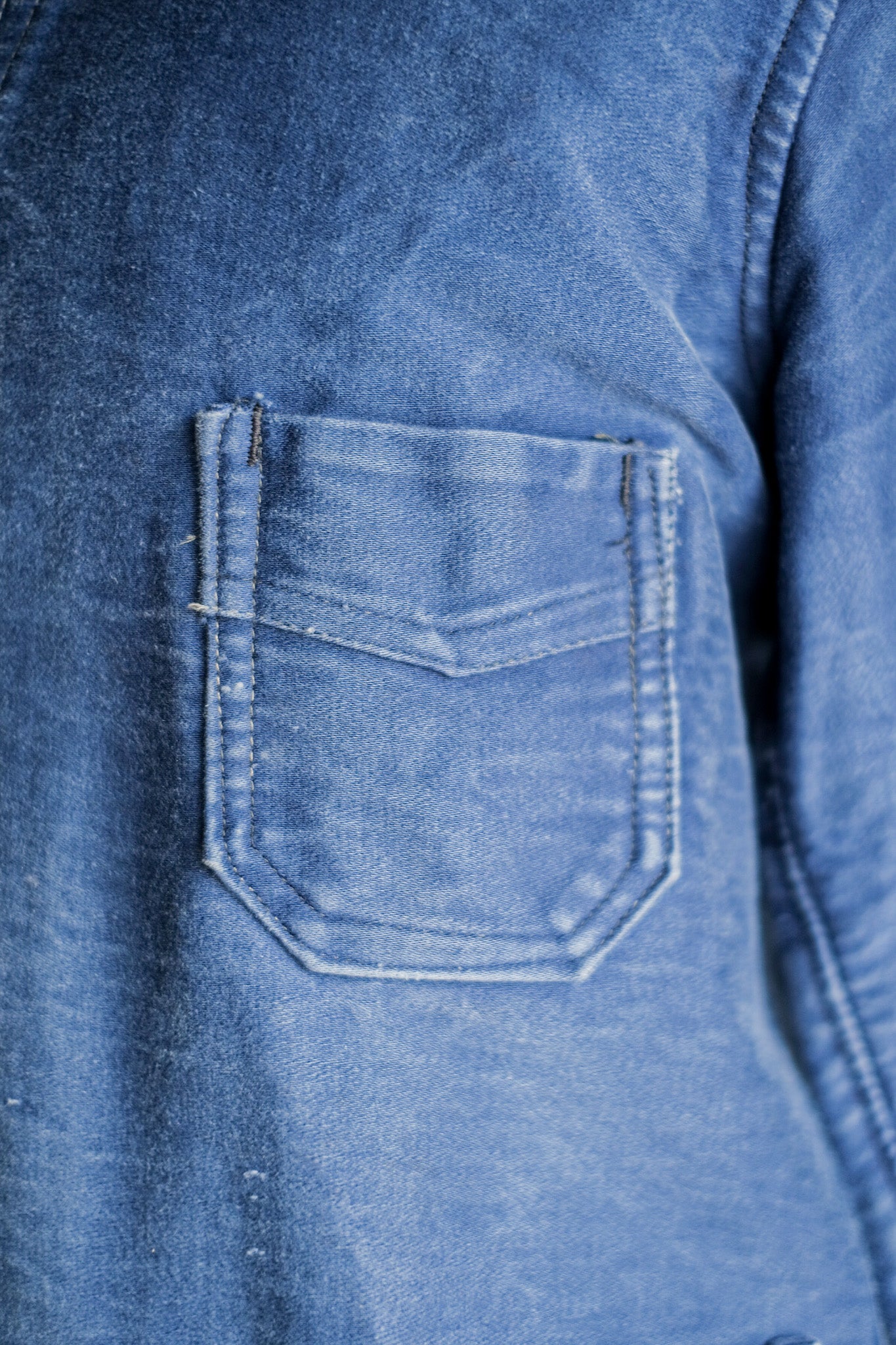 ［~40's］French Vintage Blue Moleskin Work Jacket