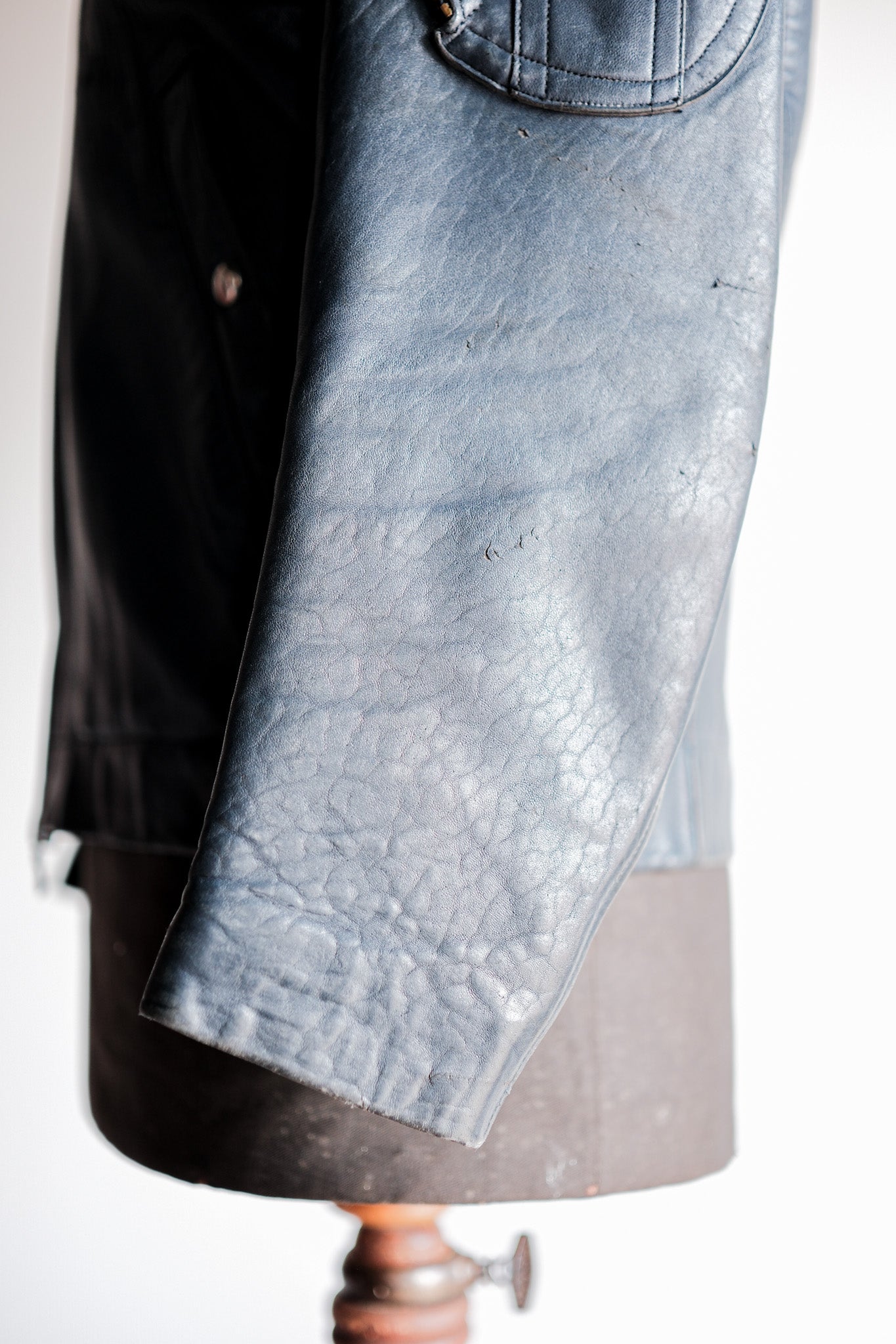 ［~70's］French Air Force Pilot Leather Jacket Size.92C