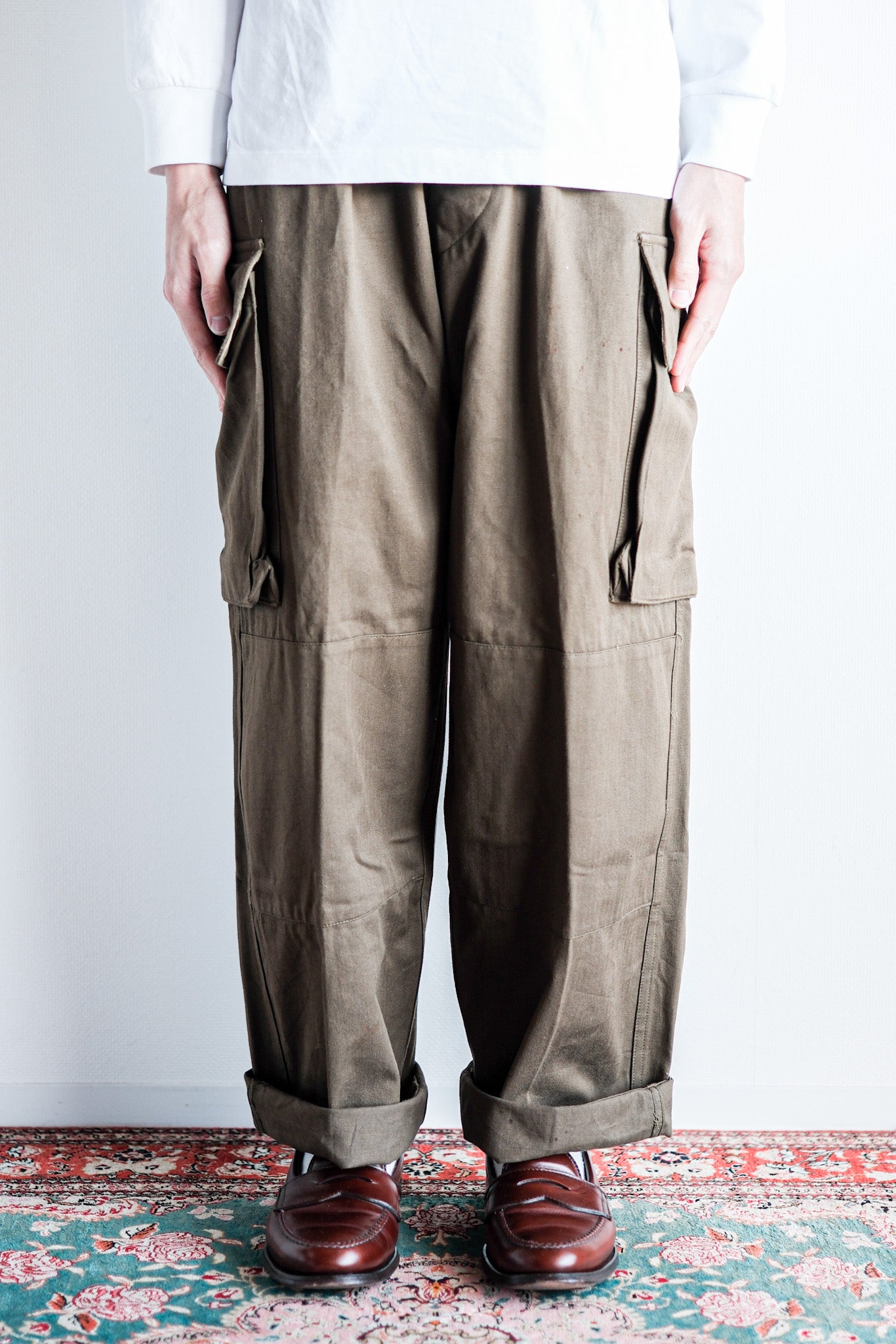 [~ 60's] French Army M47 Field Trousers Size.25 "Dead Stock"