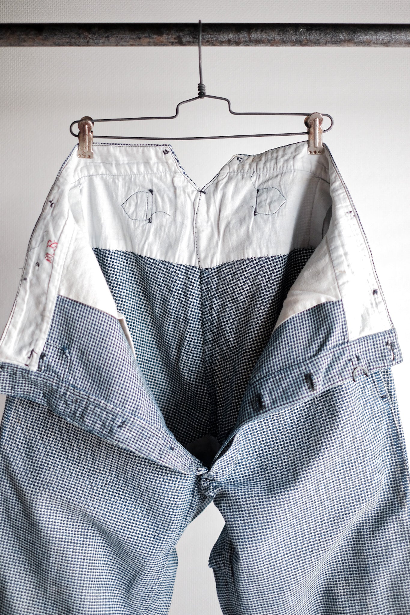 [~ 30's] Pantalon de vérification de la broche vintage française