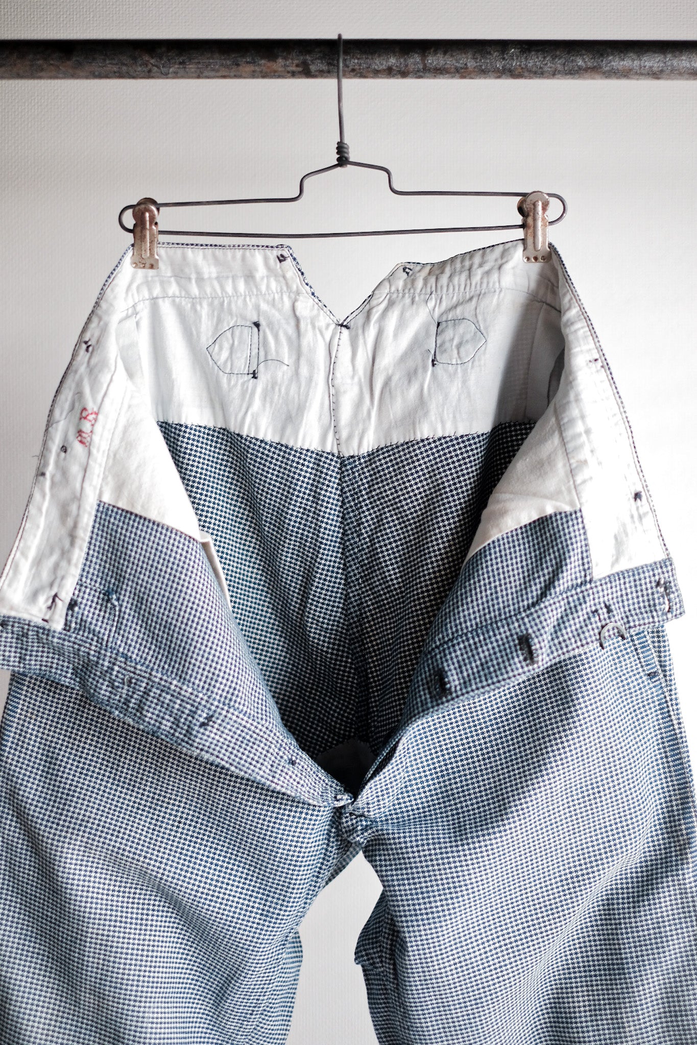 ［~30's］French Vintage Pin Check Work Pants