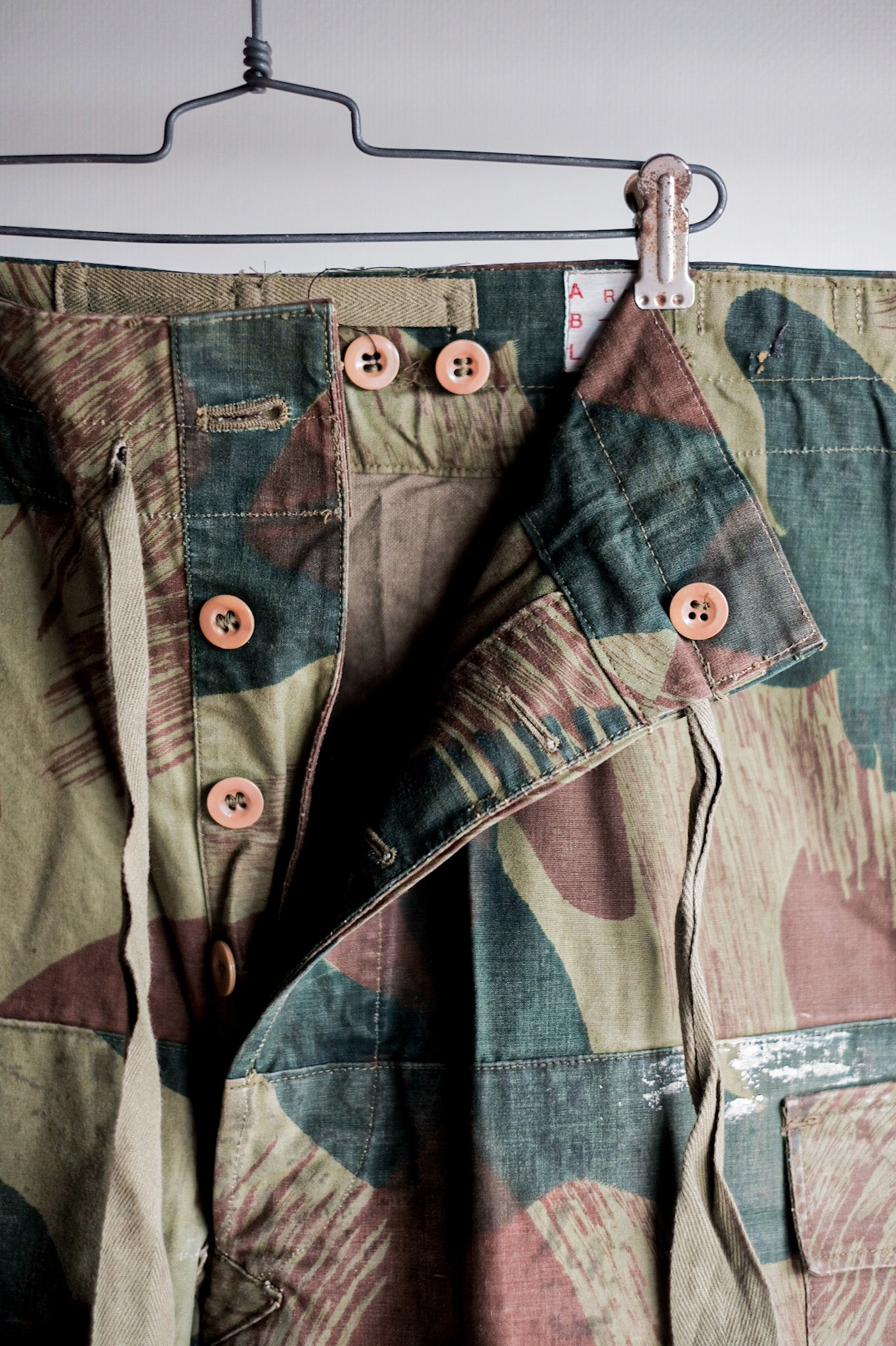 【~50's】Belgium Army Brushstroke Camo Airborne Pant Size.6