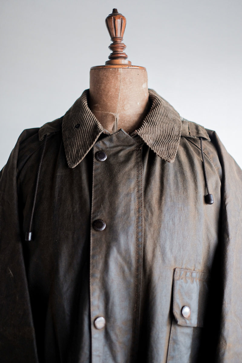 [~ 80's] Vintage Barbour "Solway Zipper" พร้อม Hood 2 Crest Size.40