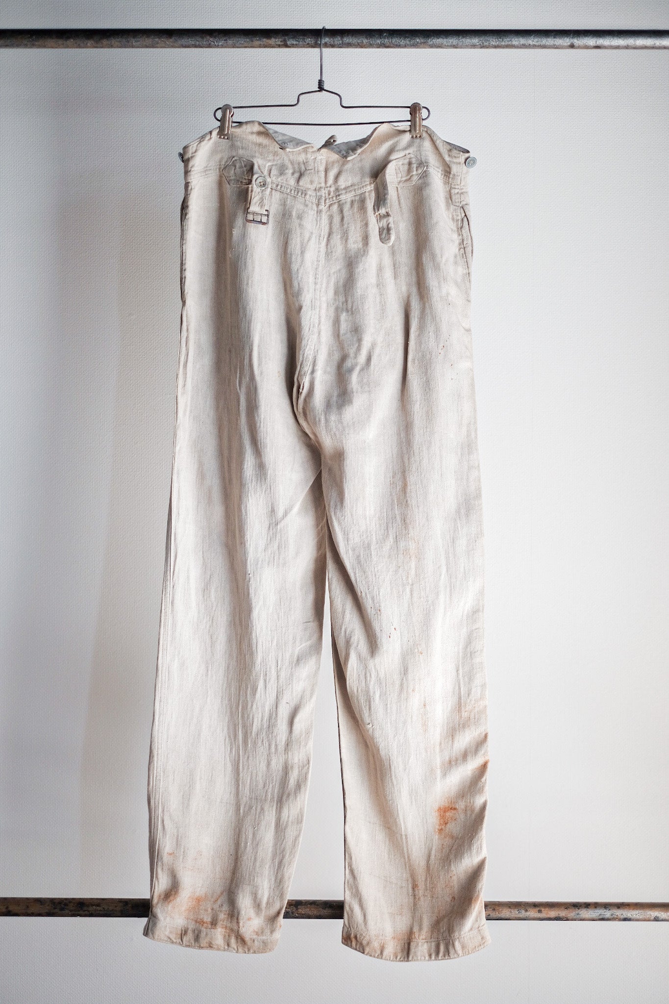 ［~40's］WW2 German Army Drillich HBT Linen Trousers