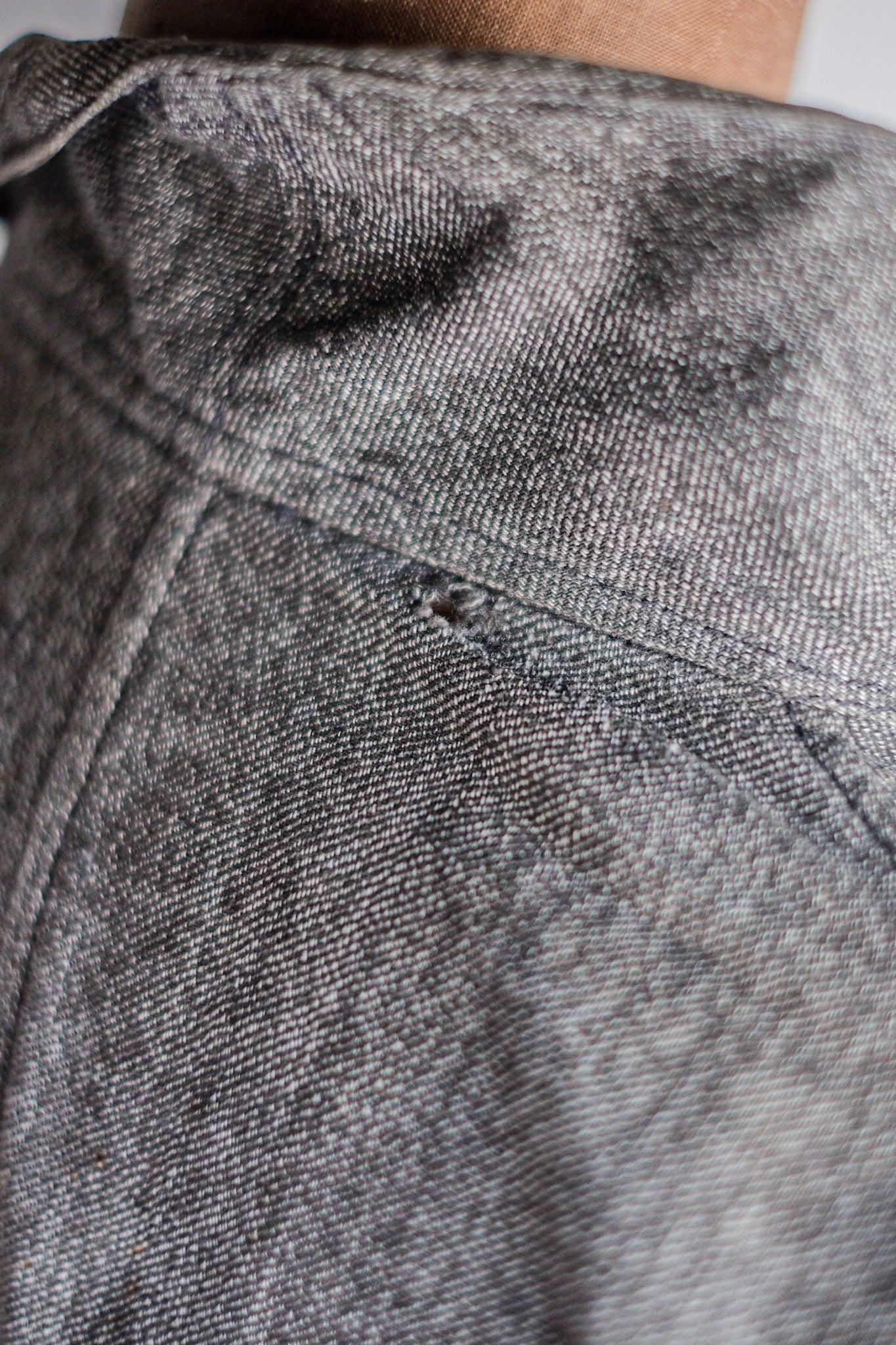【~40's】French Vintage Black Chambray Atelier Coat