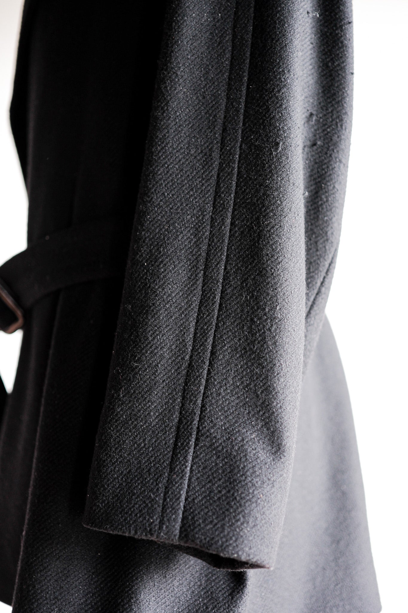 ［~00's］Old Hermès Paris Cashmere Mix Wool Belted Coat by Martin Margiela