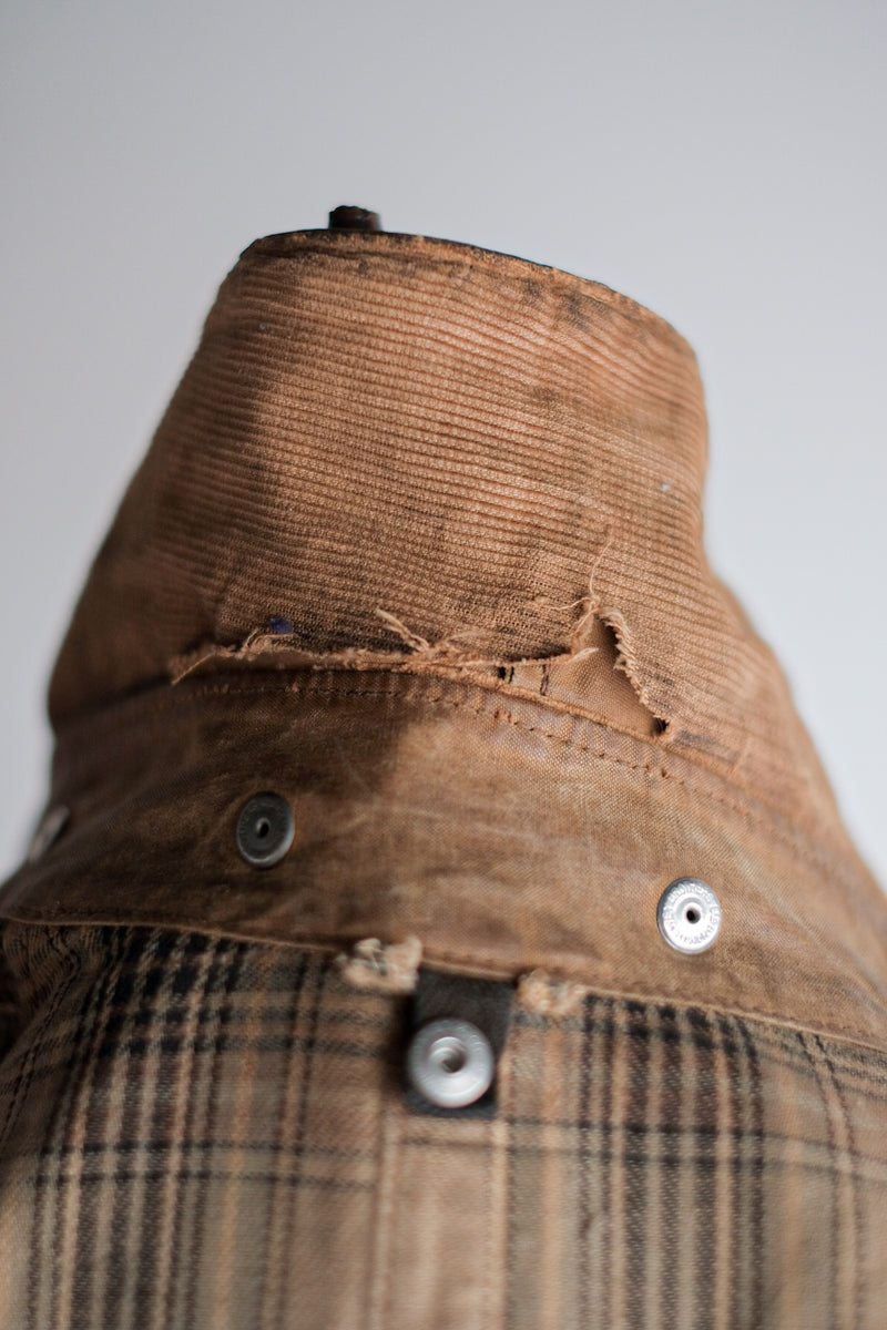 [~ 40's] Vintage Barbour "Solway Zipper" สีขาว