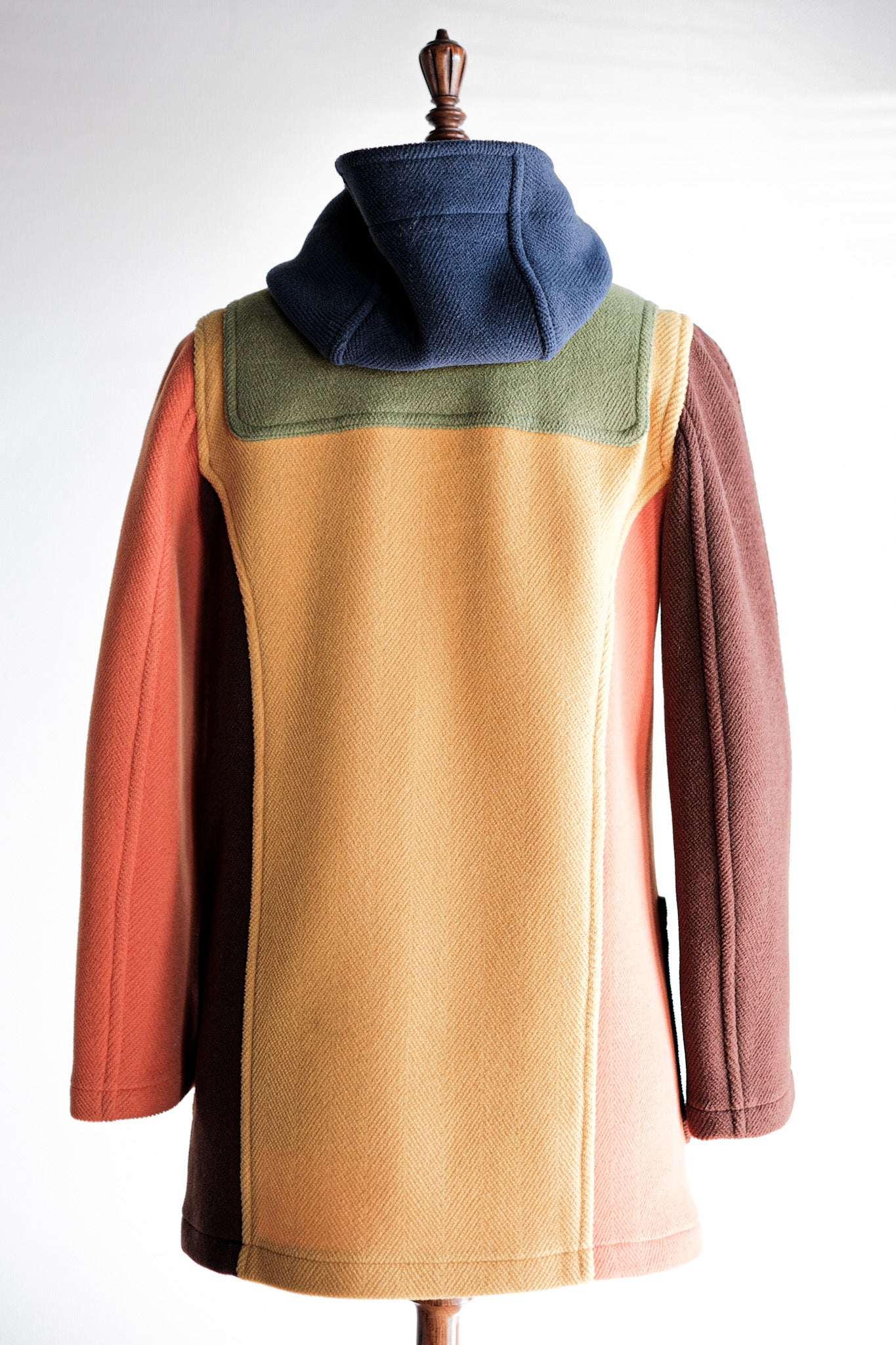 ［~90's］Old INVERTERE Crazy Pattern Wool Duffle Coat "Moorbrook"